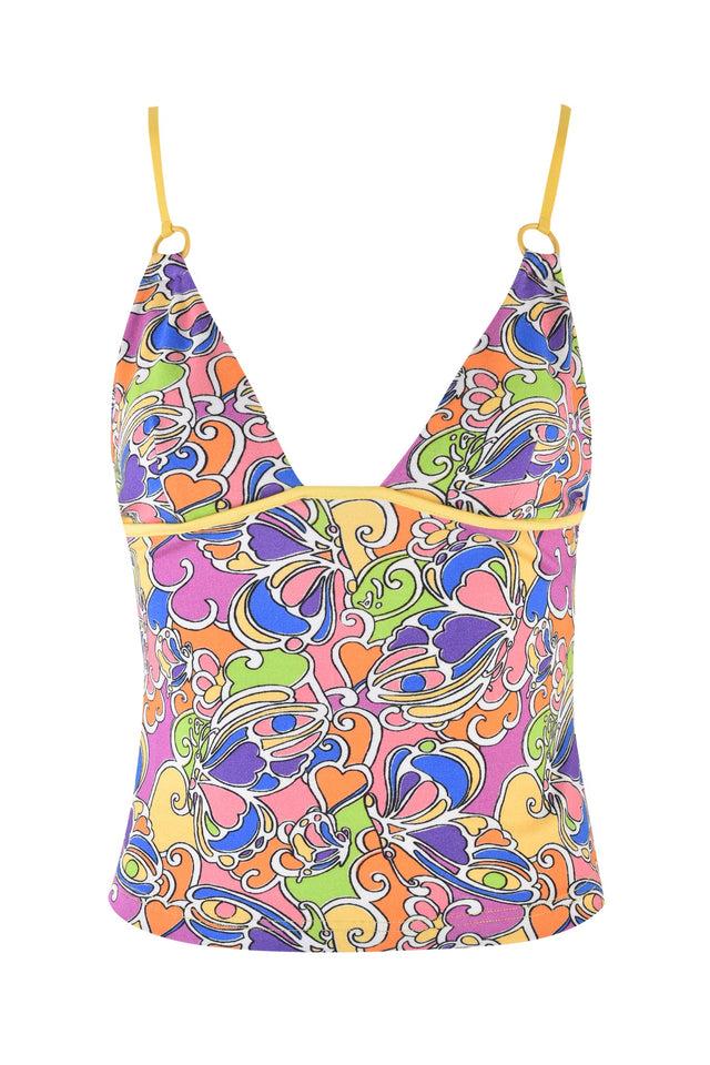ETTA TOP - TROPICAL BUTTERFLY BLOOM Product Image