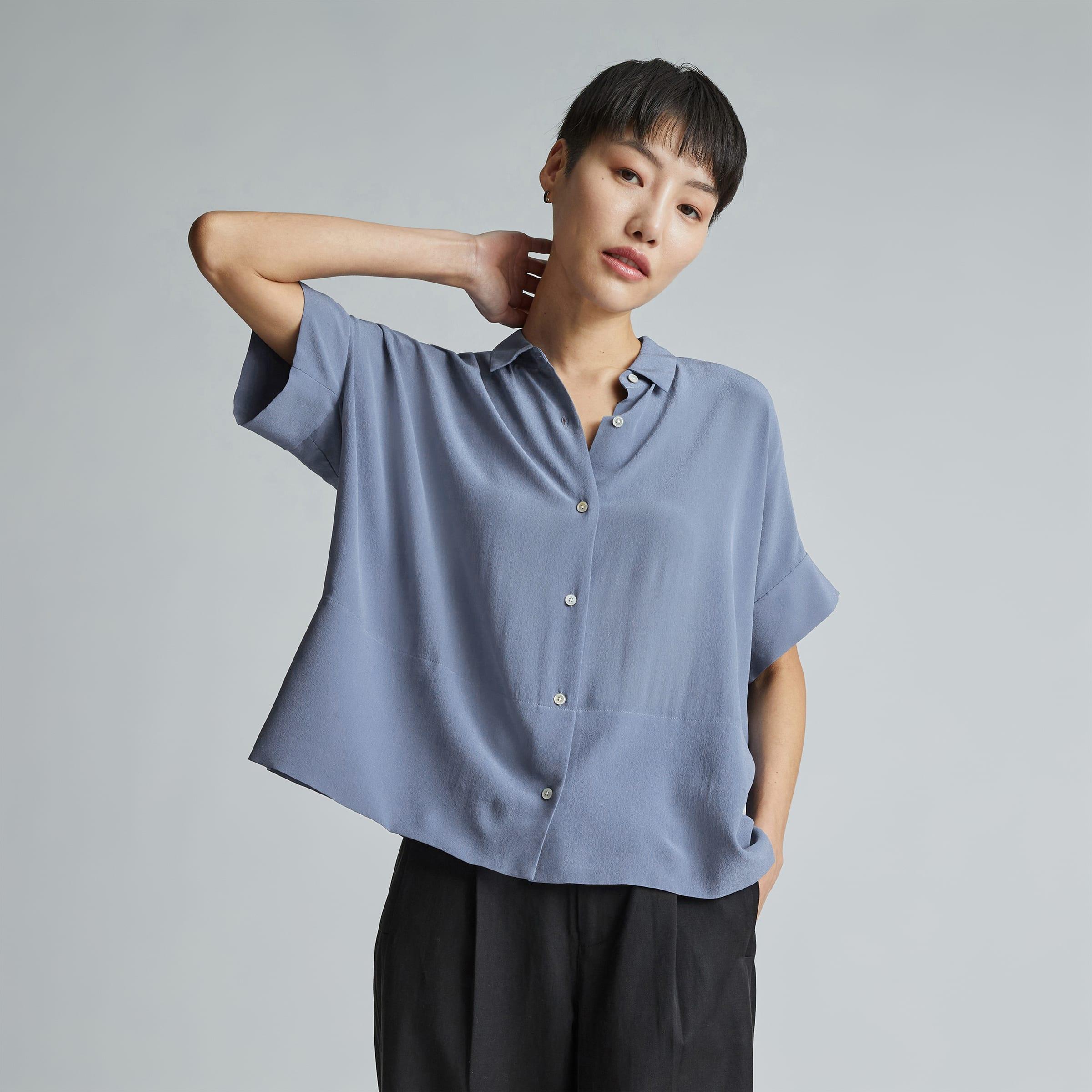 Womens Boxy Shirt in Washable Silk by Everlane Size 0 Product Image