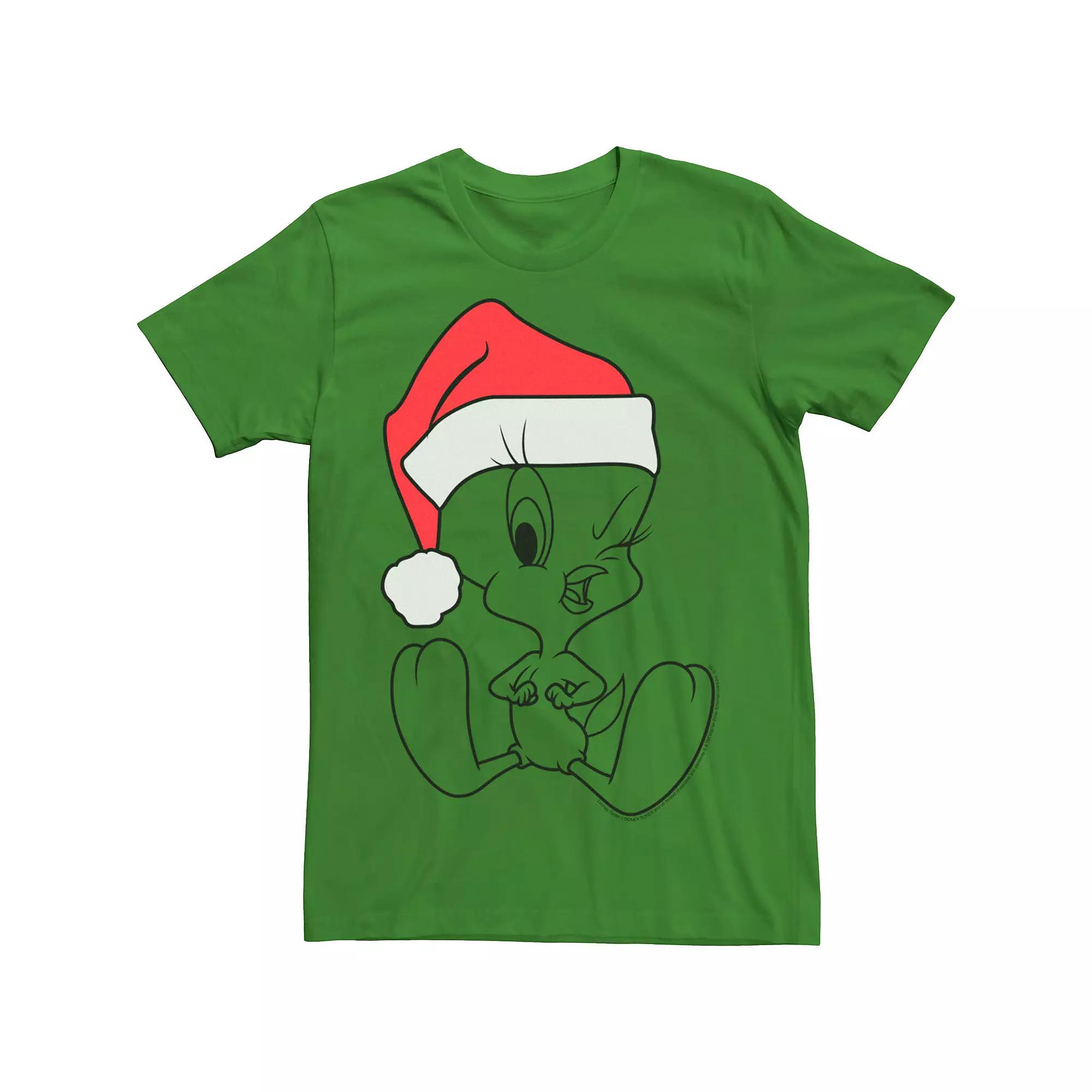 Men's Looney Tunes Christmas Tweety Outline Tee,  Product Image
