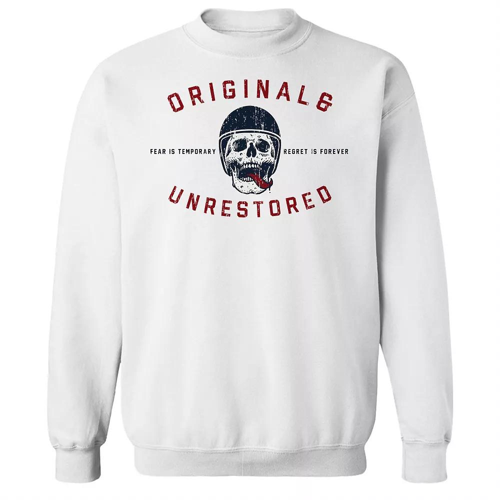 Men's Original & Unrestored Fear Fleece Graphic Sweatshirt, Size: XXL, White Product Image