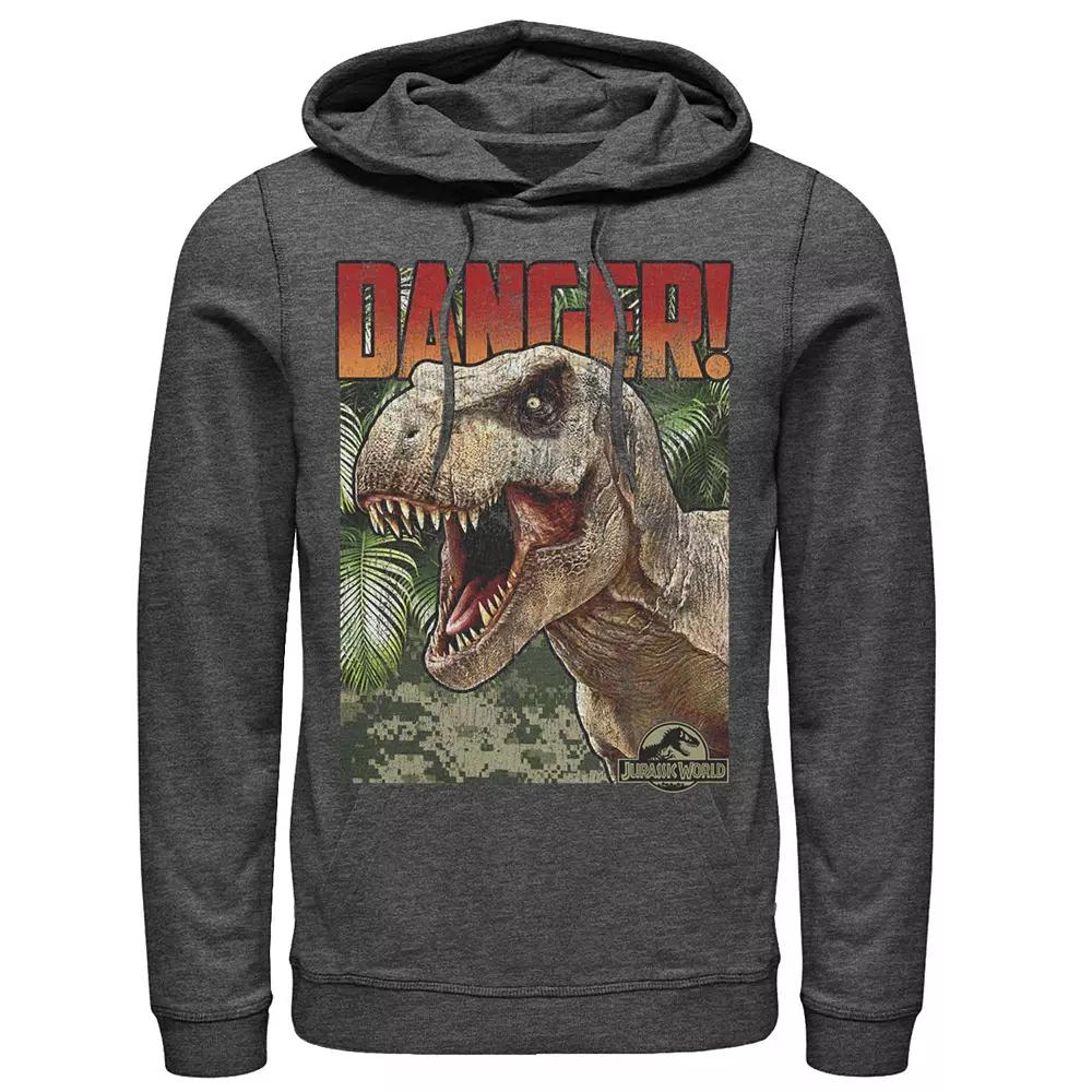 Men's Jurassic World Danger T-Rex Retro Poster Pullover Graphic Hoodie,  Product Image