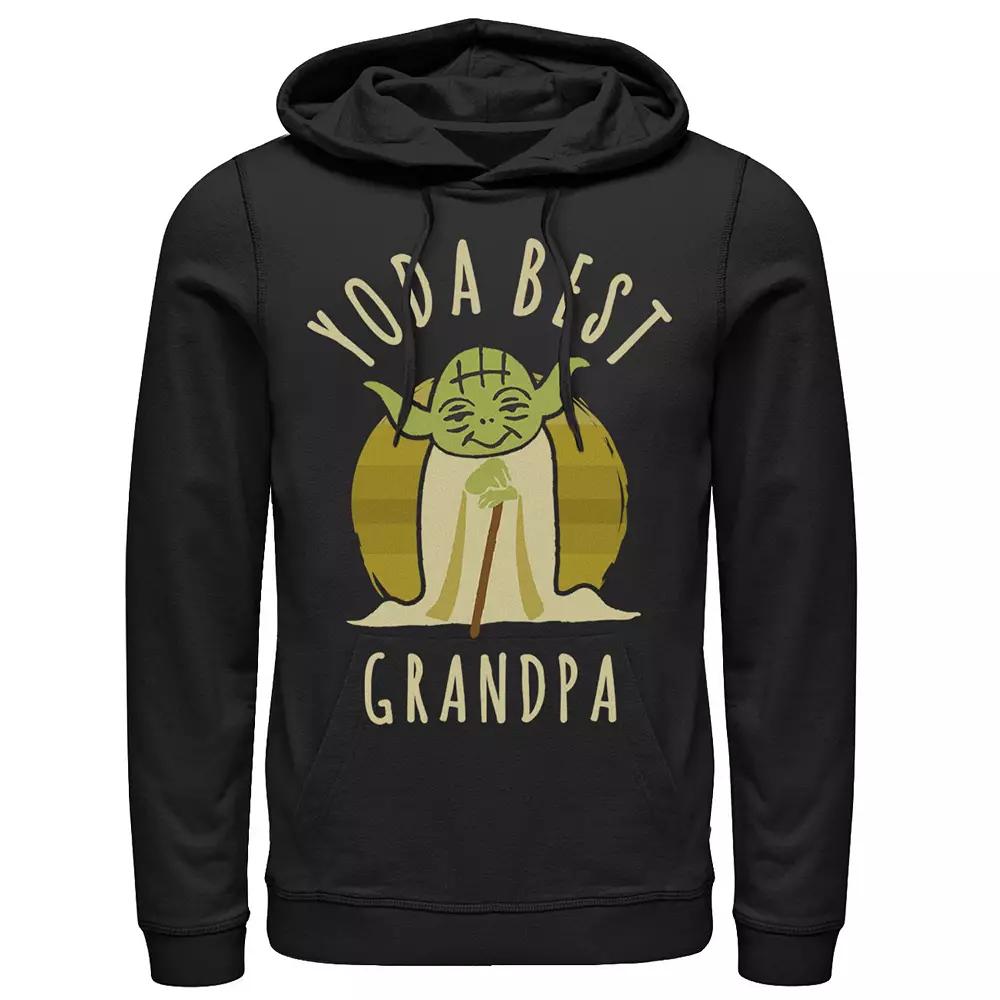 Men's Star Wars Yoda Best Grandpa Cartoon Yoda Hoodie,  Product Image