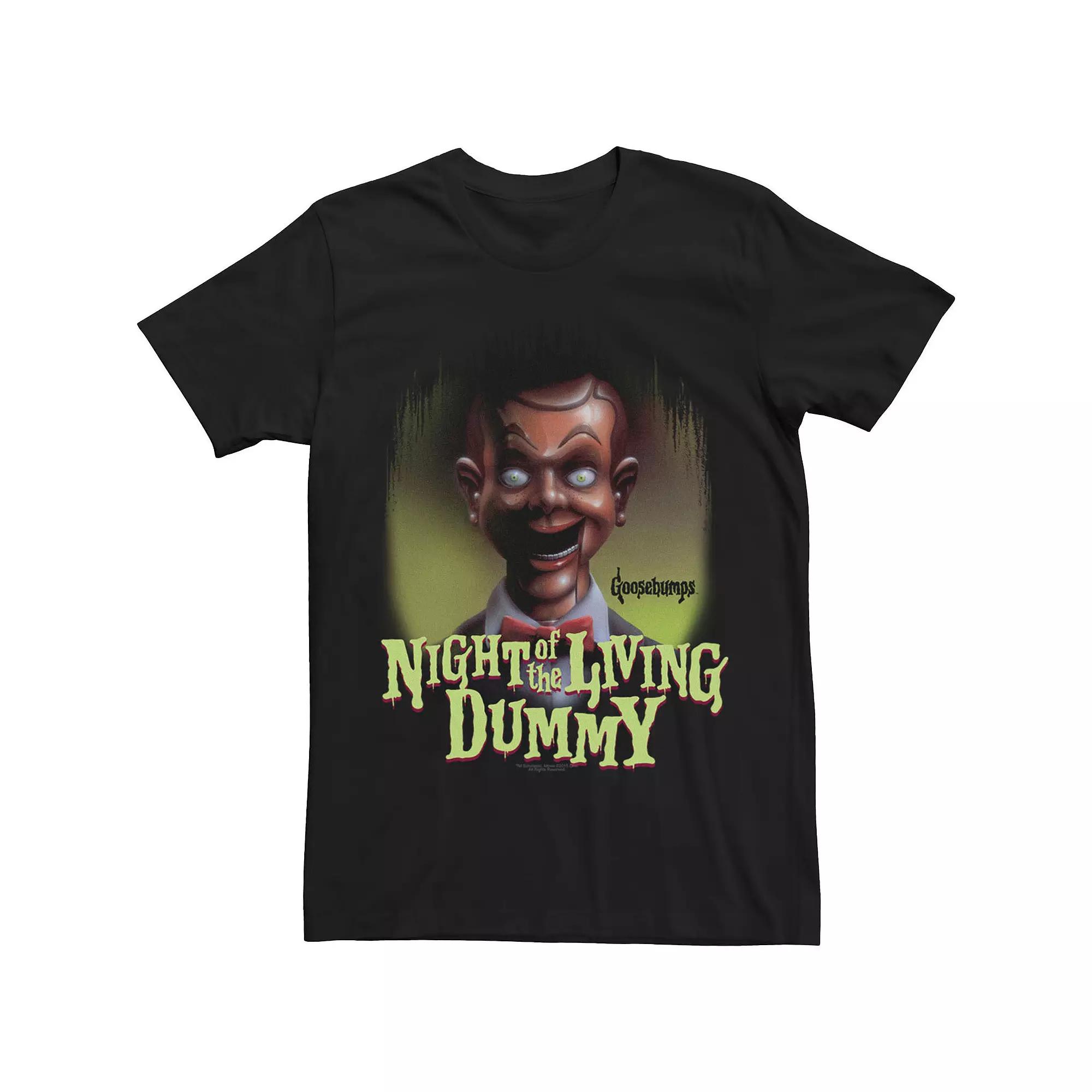 Men's Goosebumps Slappy Night Of The Living Dummy Cover Poster Tee, Size: Medium, Black Product Image