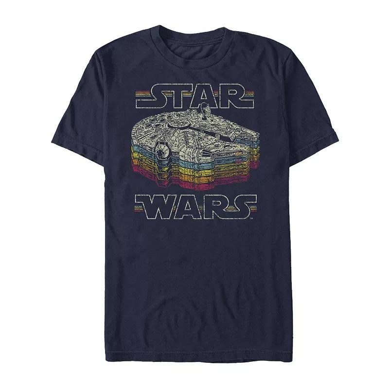 Men's Star Wars Millennium Falcon Rainbow Fade Tee,  Product Image