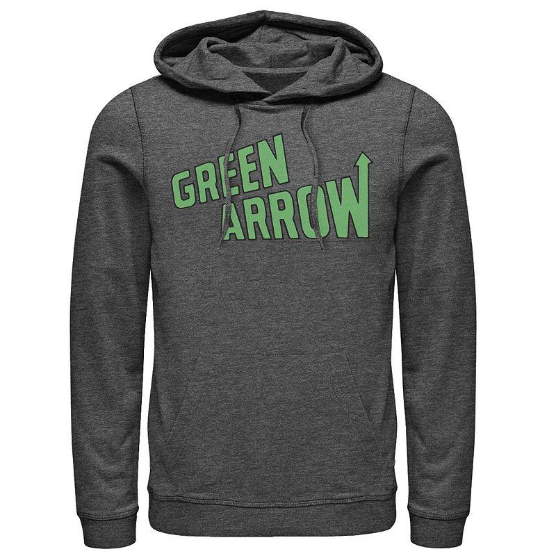 Men's DC Comics The Green Arrow Text Poster Hoodie,  Product Image