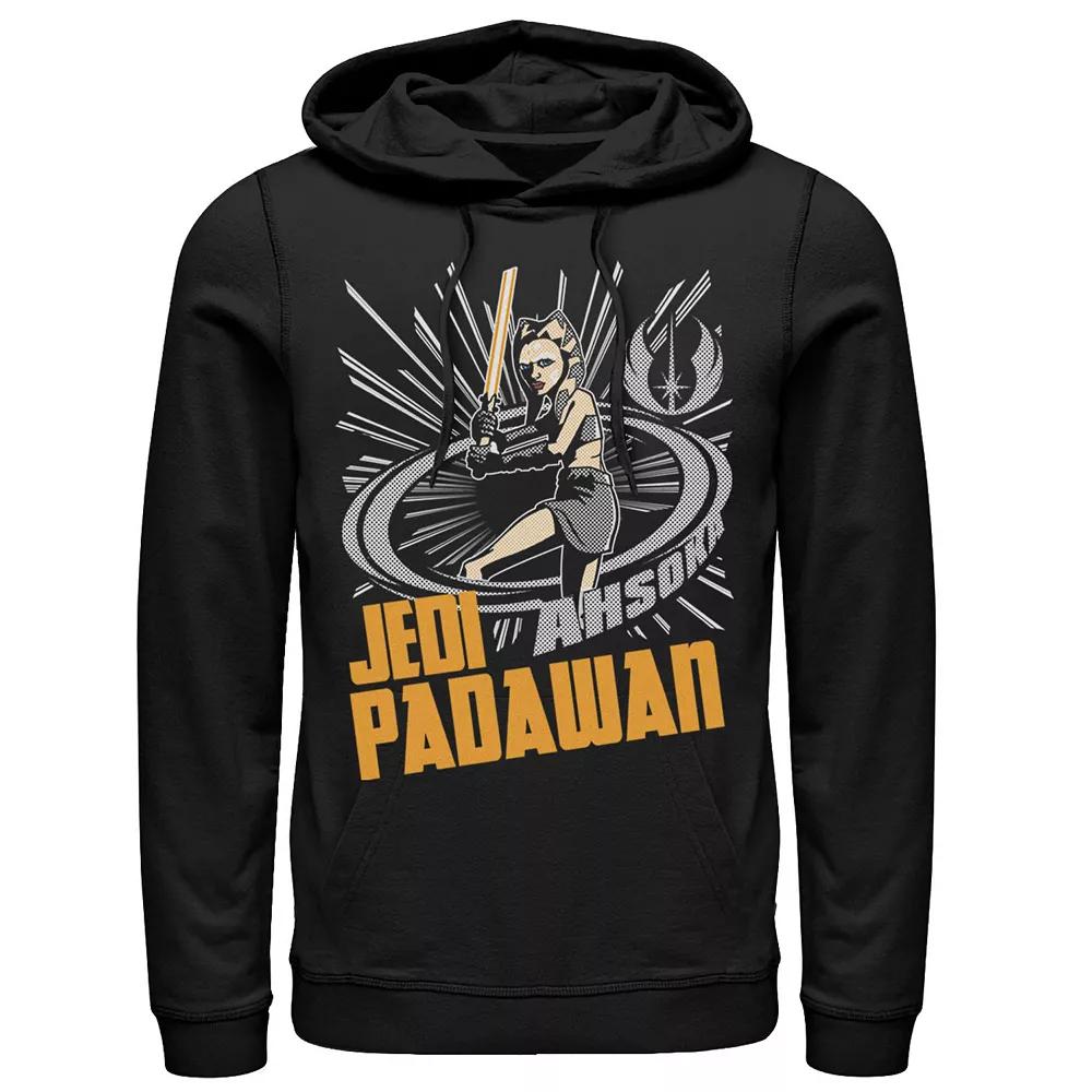 Men's Star Wars: Clone Wars Jedi Padawan Ahsoka Portrait Hoodie, Size: Large, Black Product Image