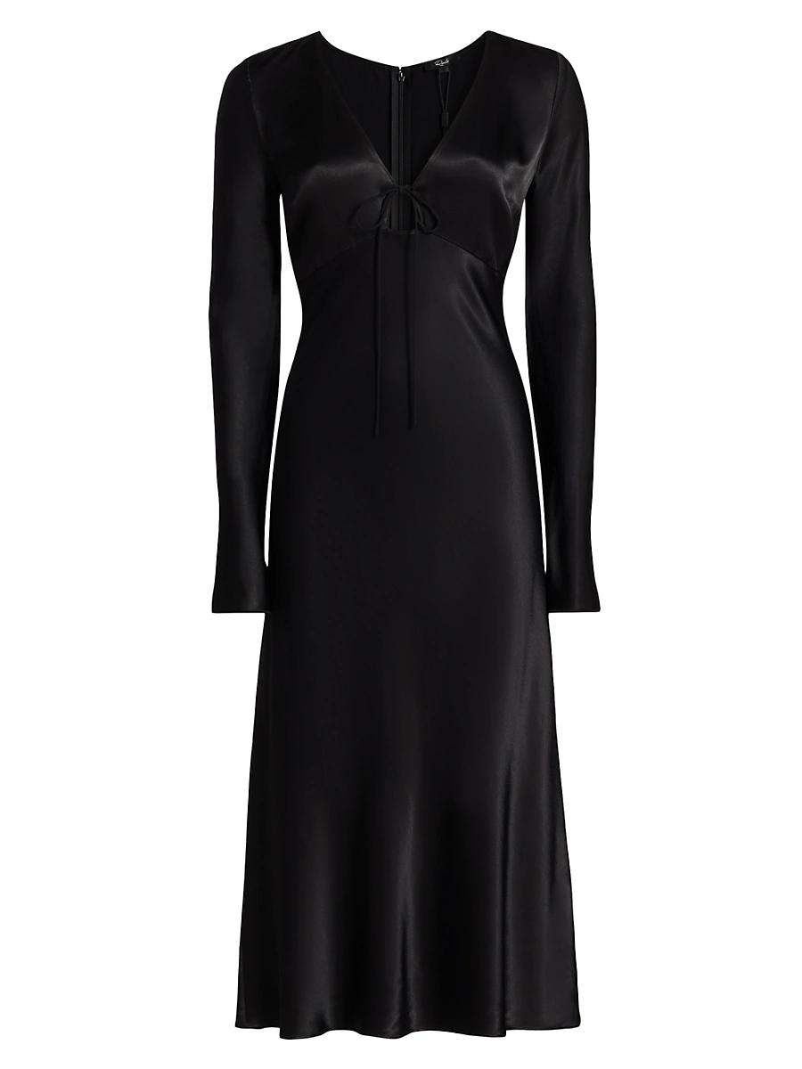 Womens Amanda Satin Crepe Midi-Dress Product Image
