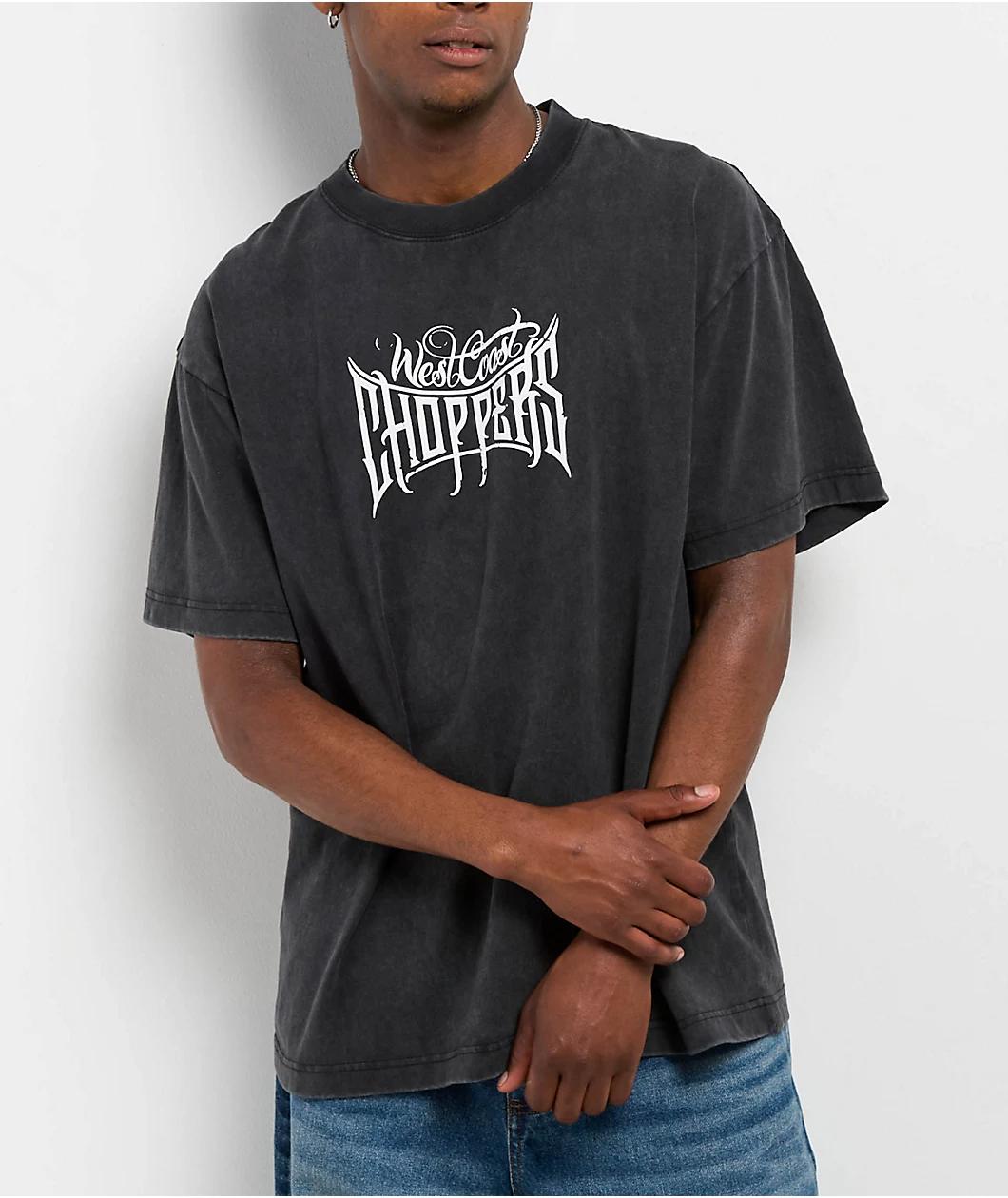 West Coast Choppers Long Beach CA Black Wash T-Shirt Product Image