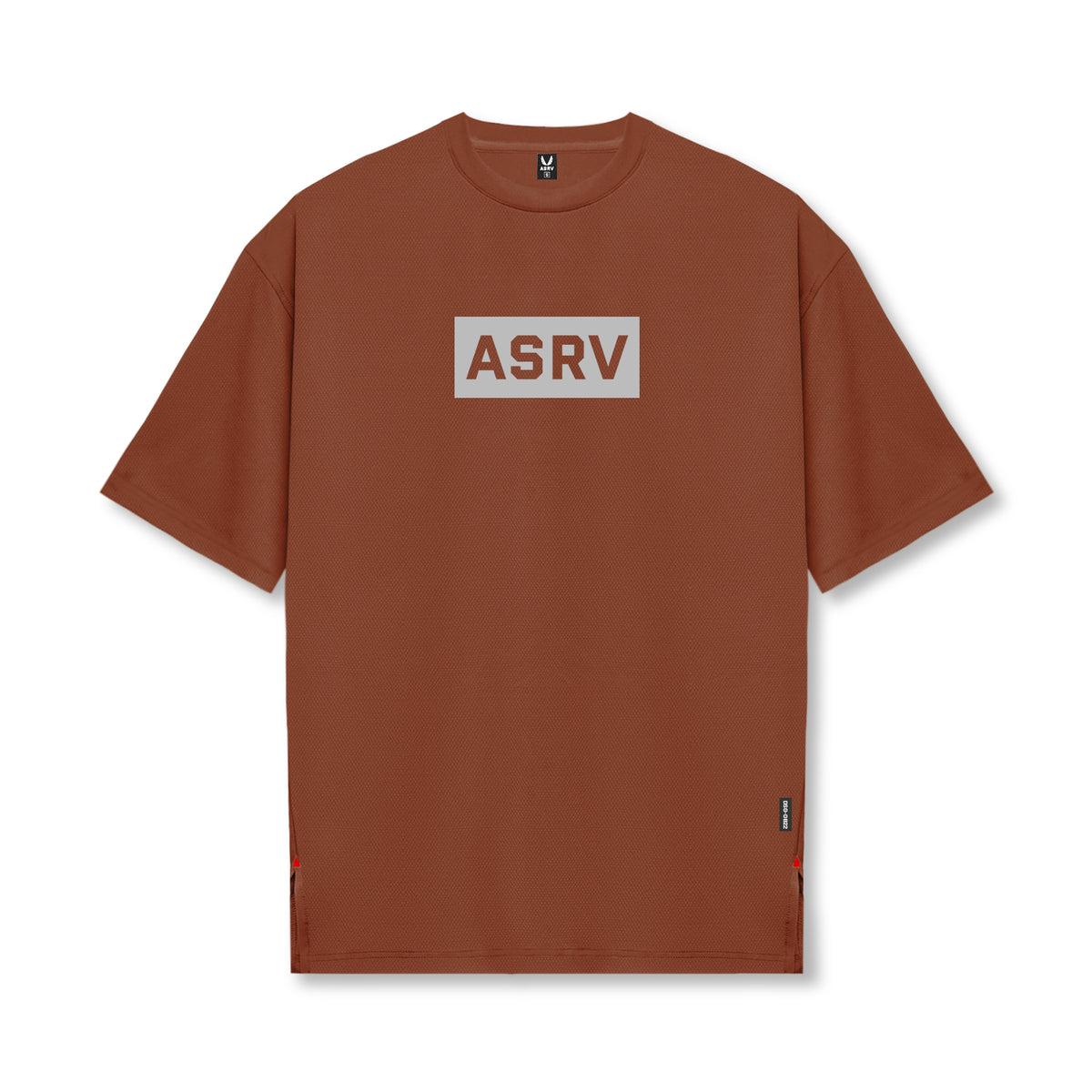 0822. AeroSilver® Oversized Tee - Brick "Box Logo" Male Product Image