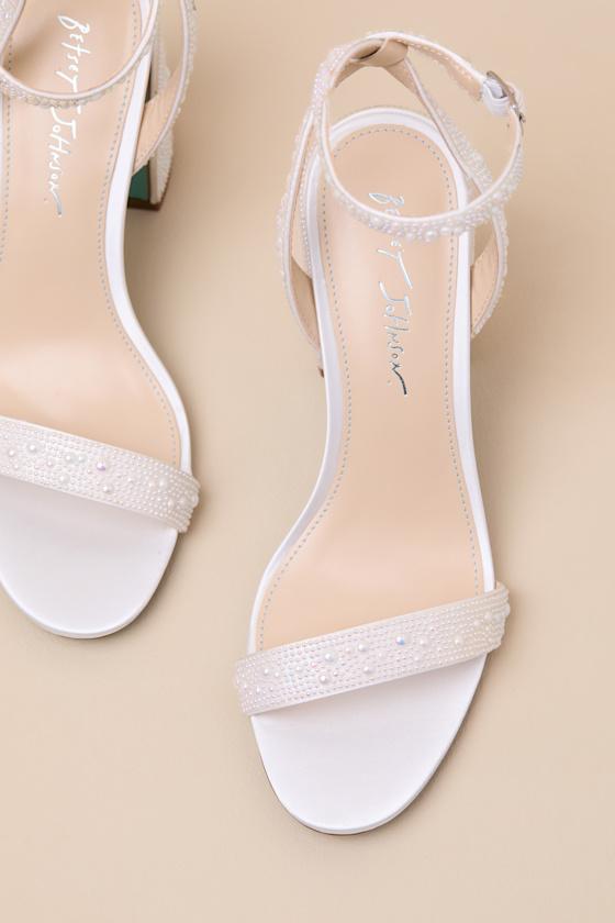 SB-Jet Ivory Pearl Ankle Strap Sandals Product Image