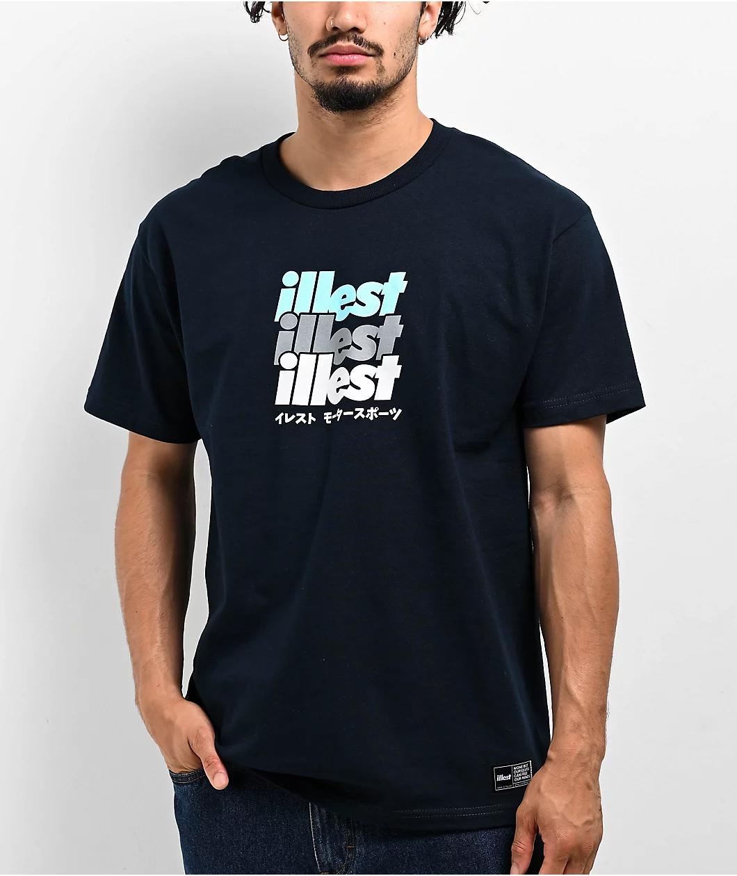 Illest 3X Navy T-Shirt Product Image