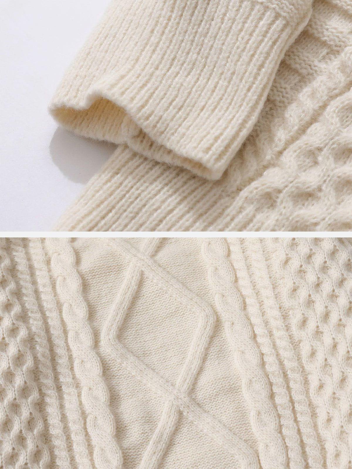 Aelfric Eden Retro 90s Cable Knit Sweater Product Image