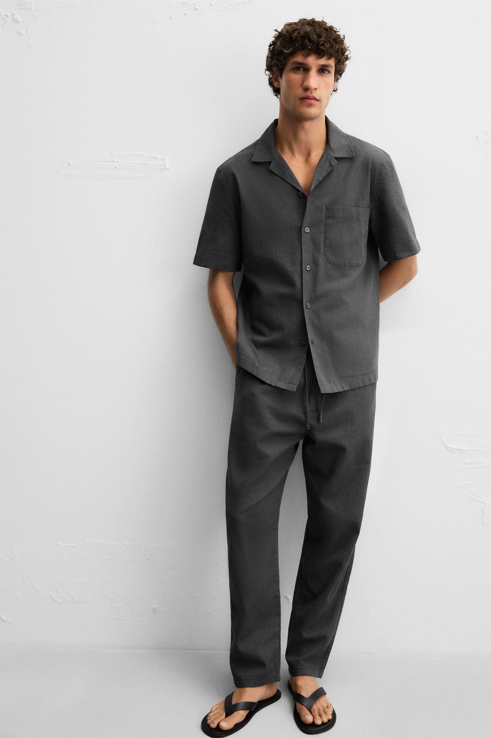 COTTON LINEN PANTS Product Image