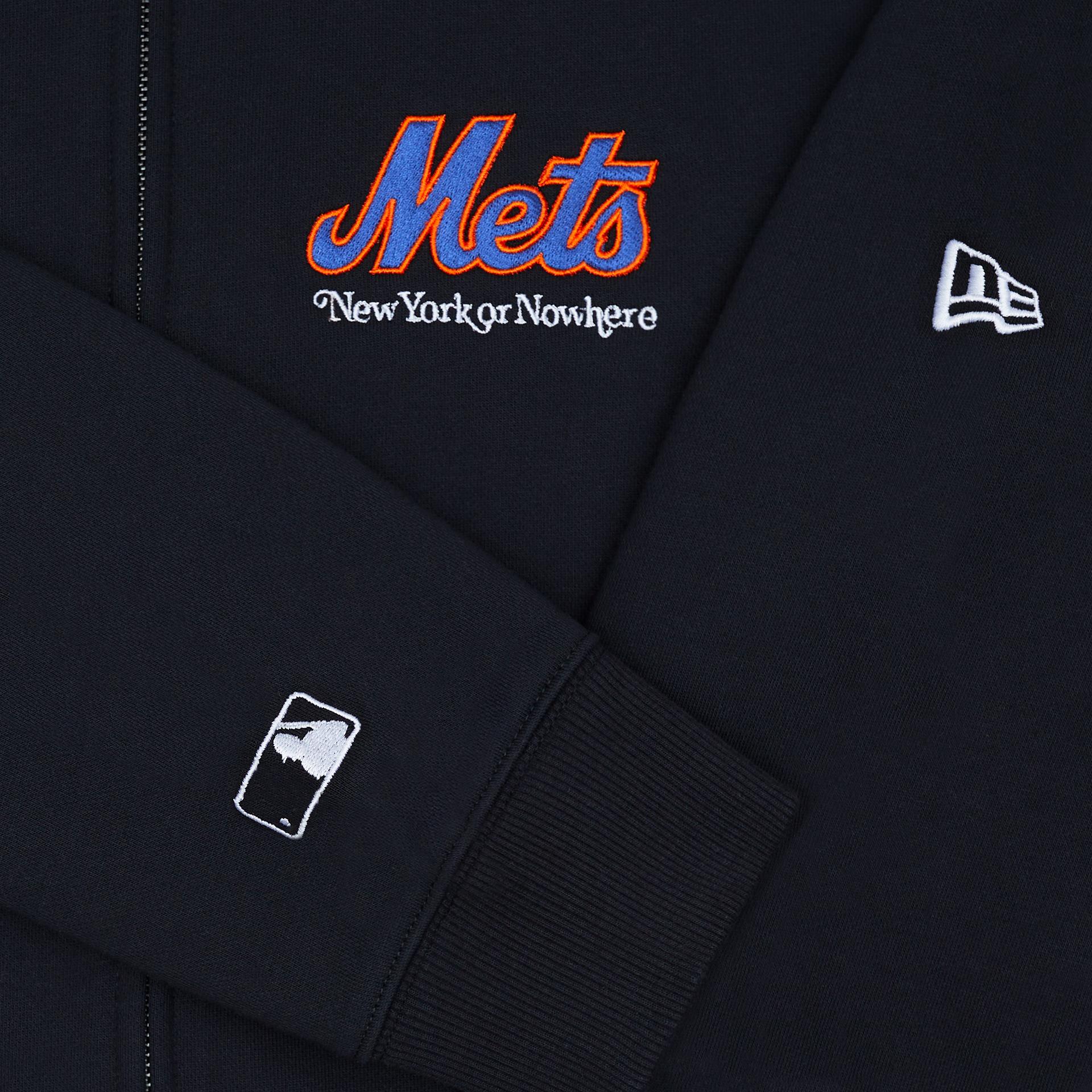 New York or Nowhere x New York Mets Black Full-Zip Hoodie Male Product Image