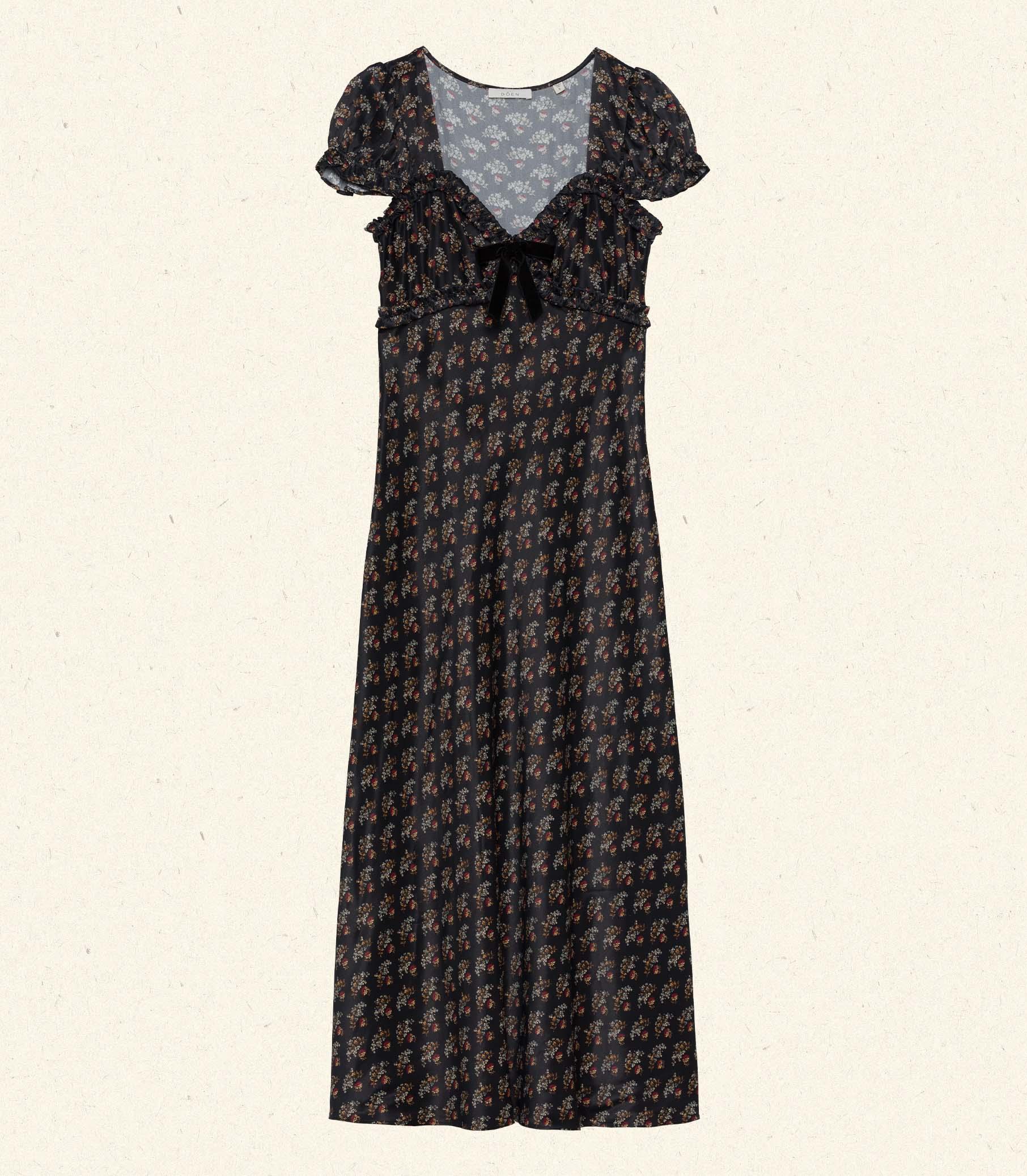 MARYBELL DRESS -- DELPHINIUM FLORAL Product Image