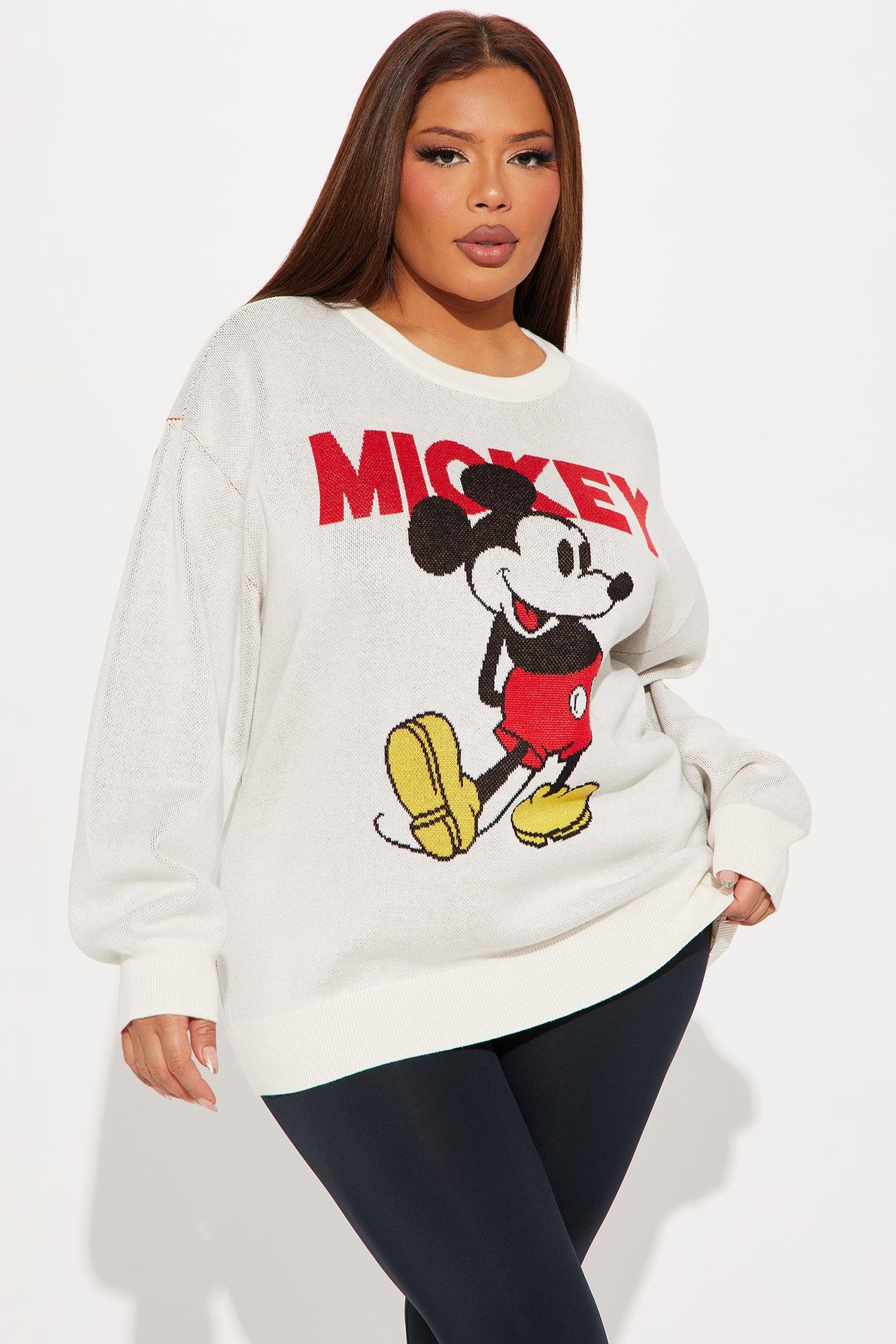 Happy Mickey Mouse Sweater - White/combo Female Product Image