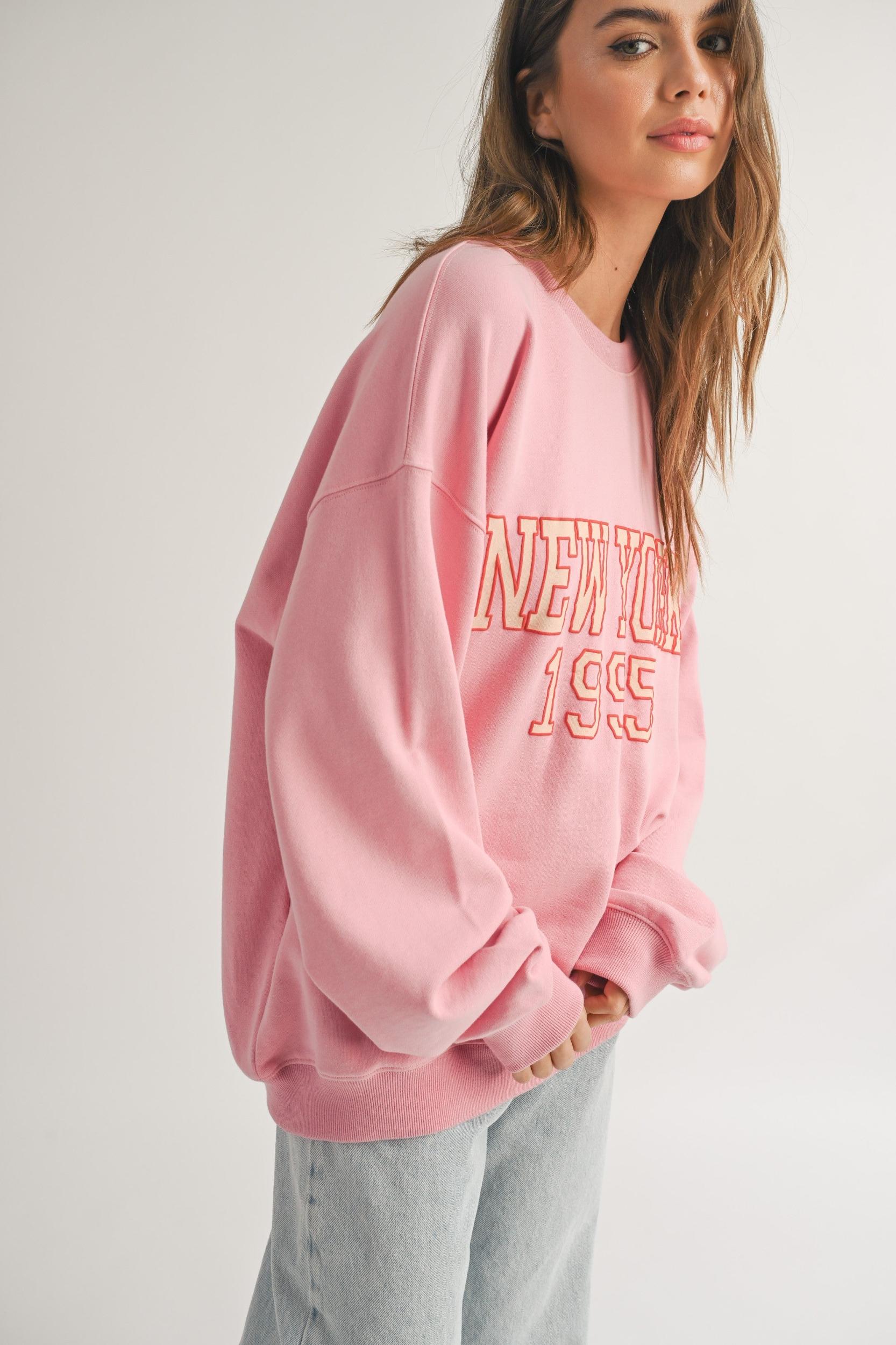 New York Pink Sweatshirt Product Image