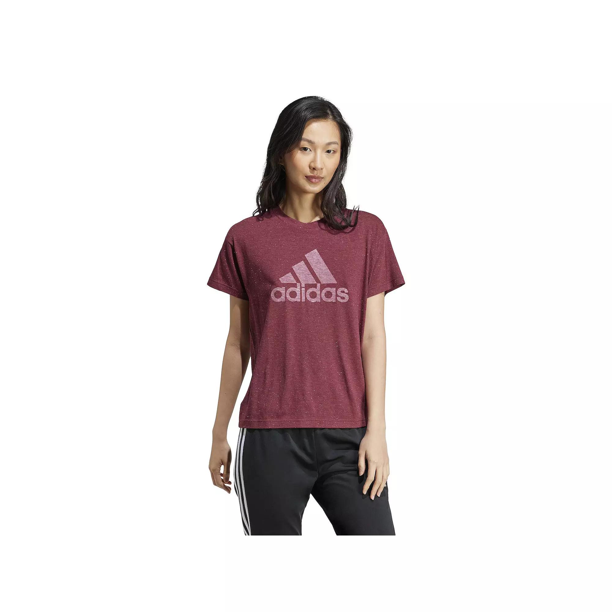 Women's adidas Future Icons Winners 3.0 Tee, Size: XS, Shadow Red Product Image
