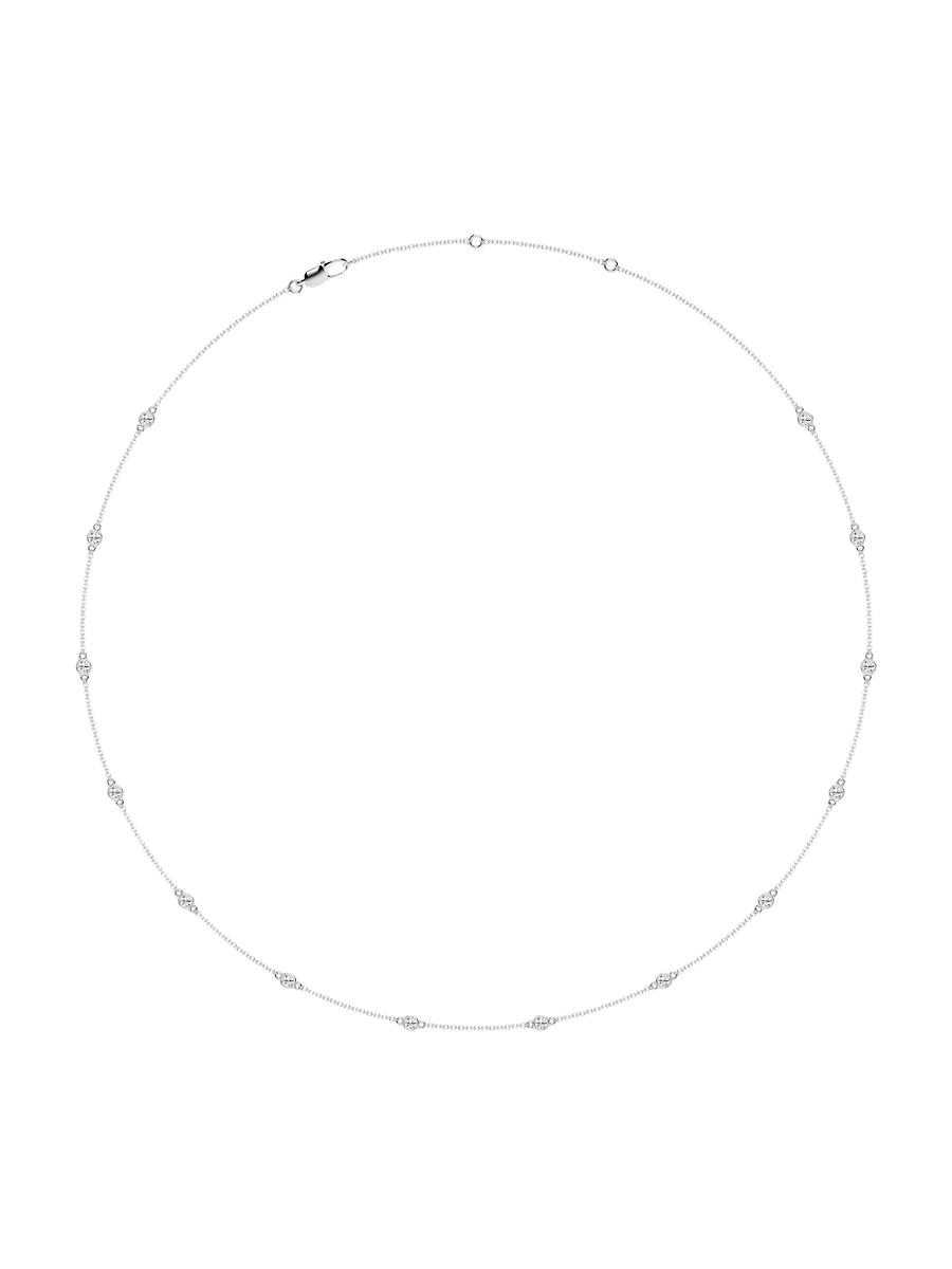 Womens 14K Yellow Gold & 14-Diamond Station Necklace/0.70-2.10 TCW Product Image