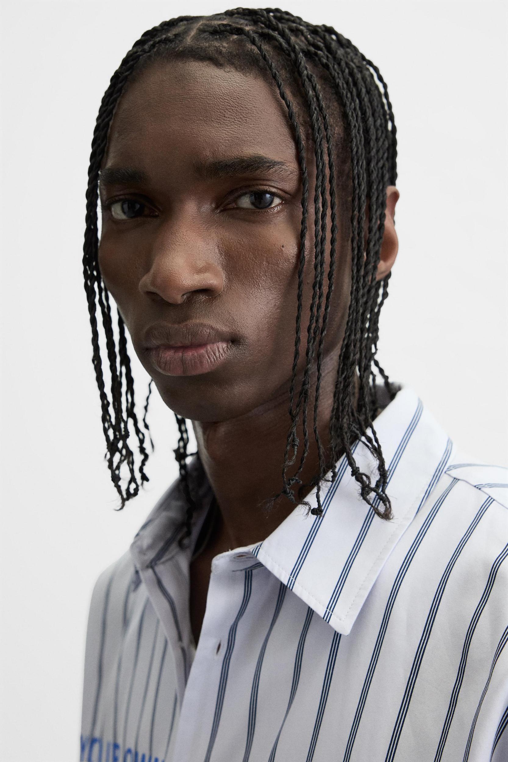 STRIPED TEXT SHIRT Product Image