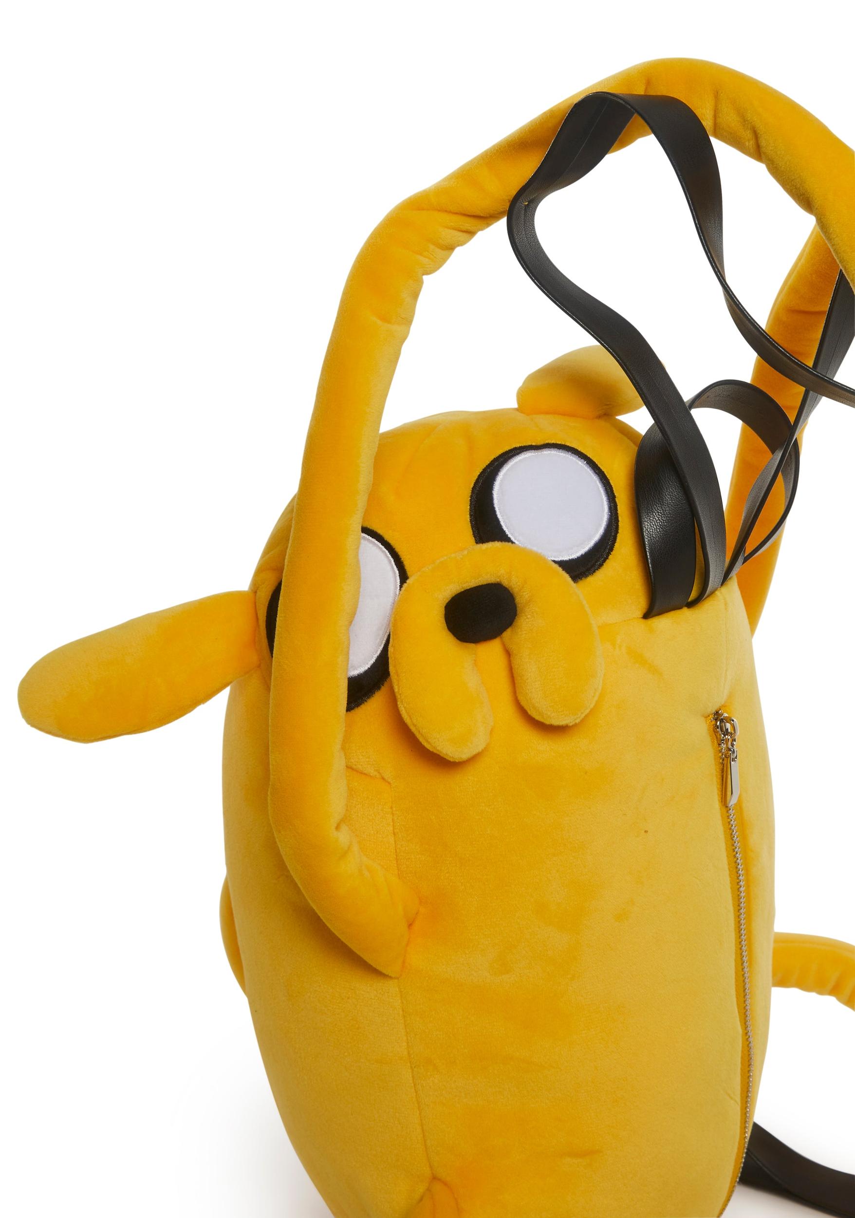 Dolls Kill x Adventure Time Jake The Dog Plush Backpack - Yellow Product Image