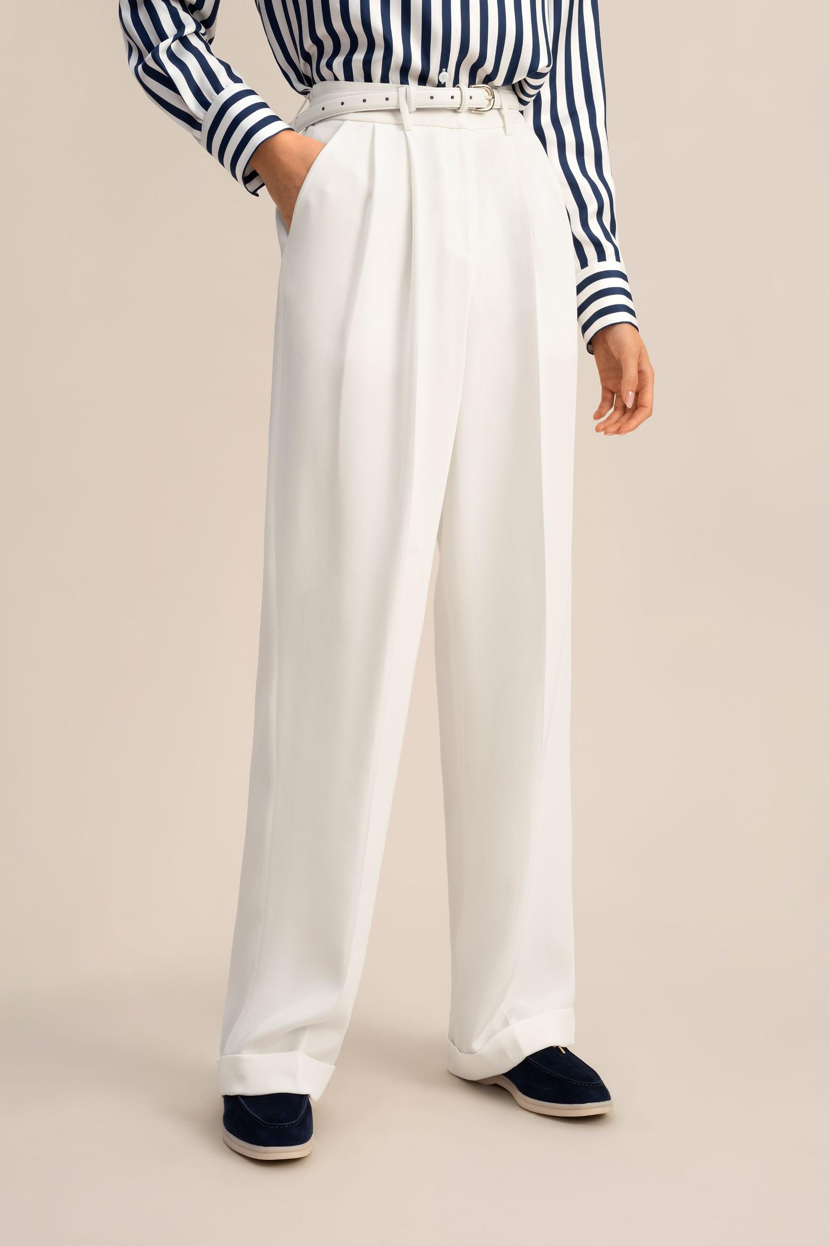 LILYSILK Silk Pants Women Lightweight Natural White 4 Product Image