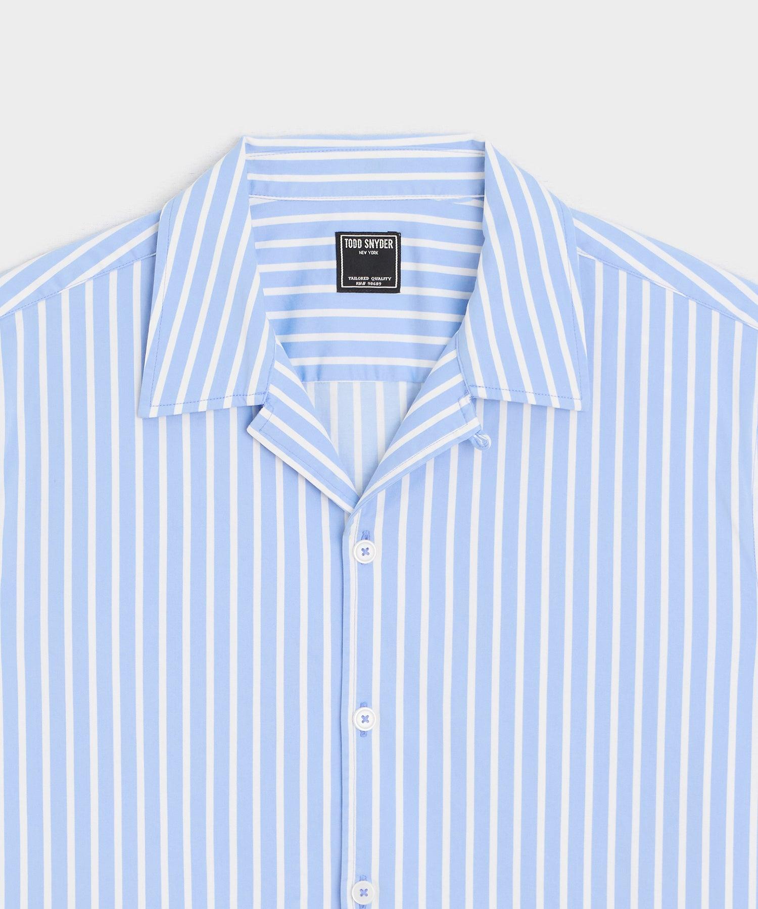 Cropped Poplin Camp Collar Shirt Product Image