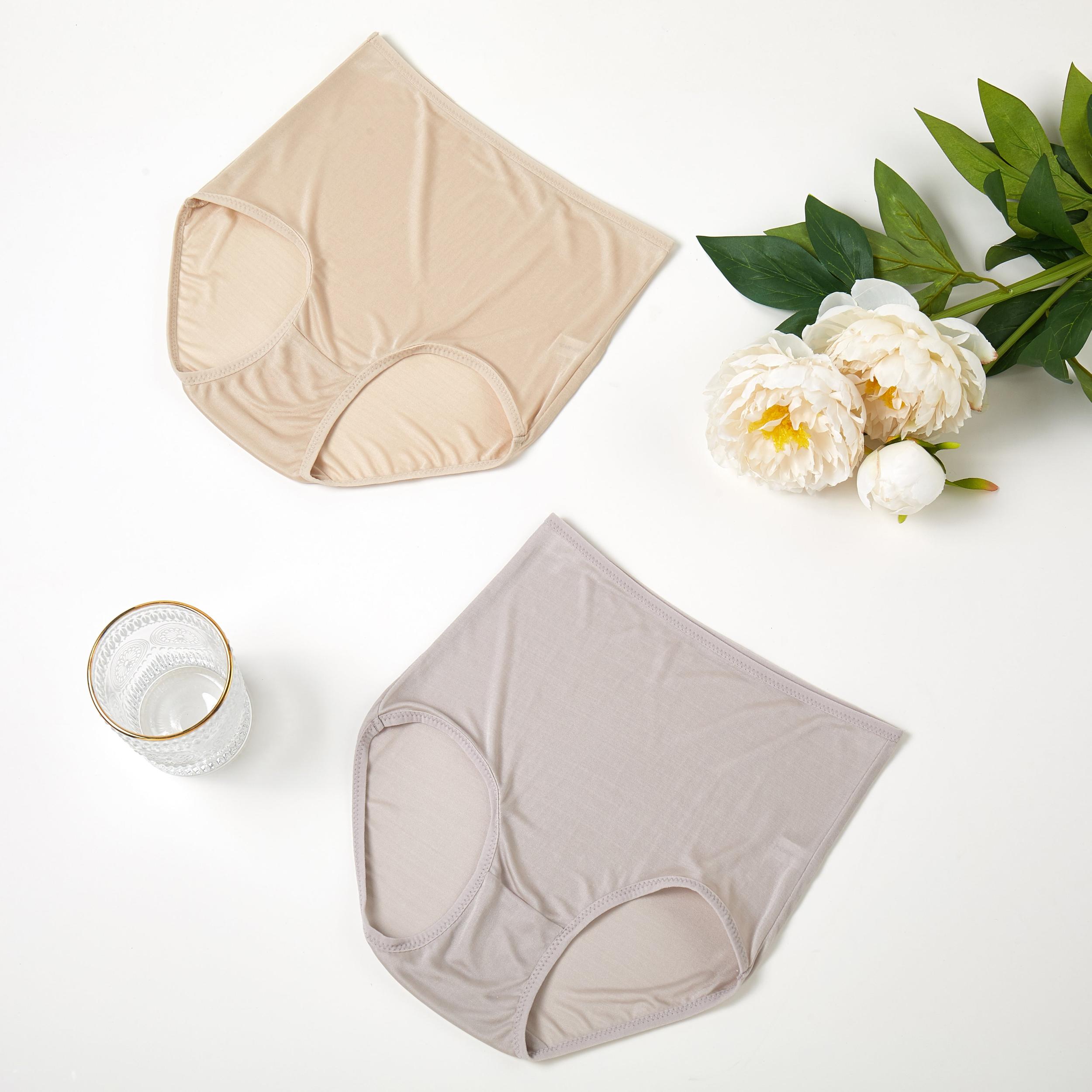 Knitted Silk High Rise French Cut Panties | Bourbon Milk Punch | Shimmer Collection Product Image