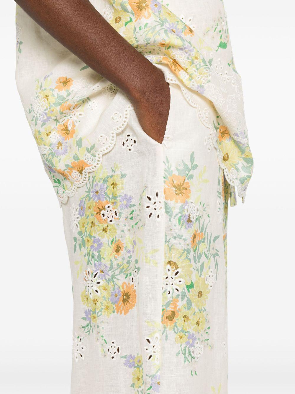 floral-print wide-leg trousers Product Image