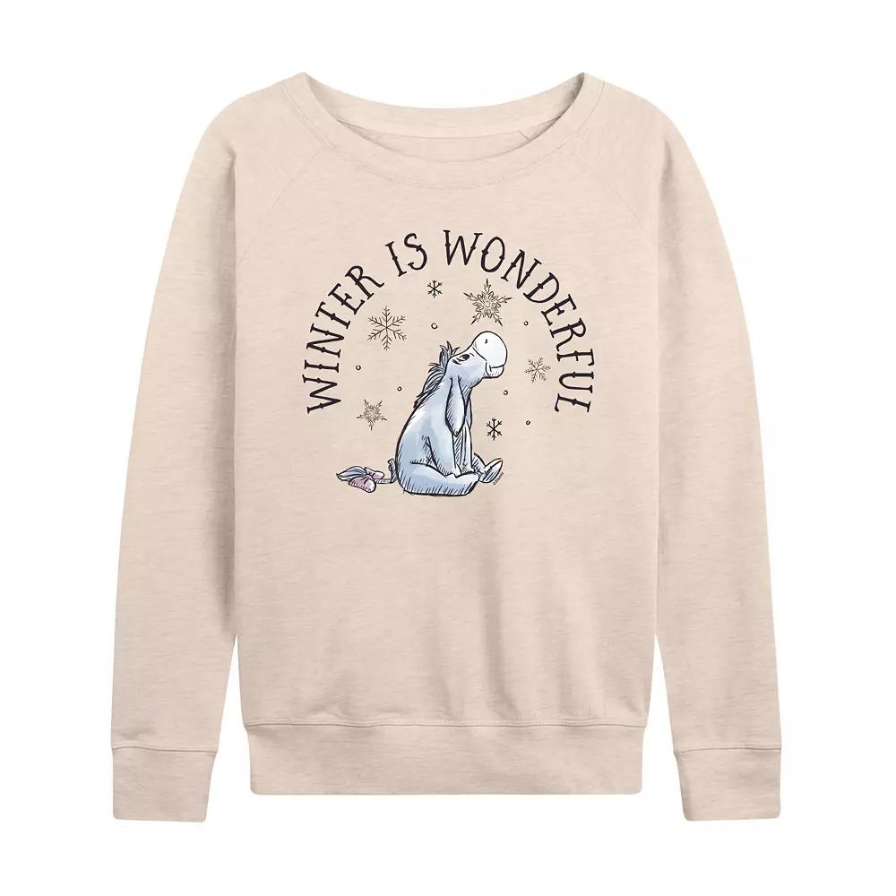 DIsney's Winnie The Pooh Eeyore Women's Winter Is Wonderful French Terry Long Sleeve Tee,  Product Image