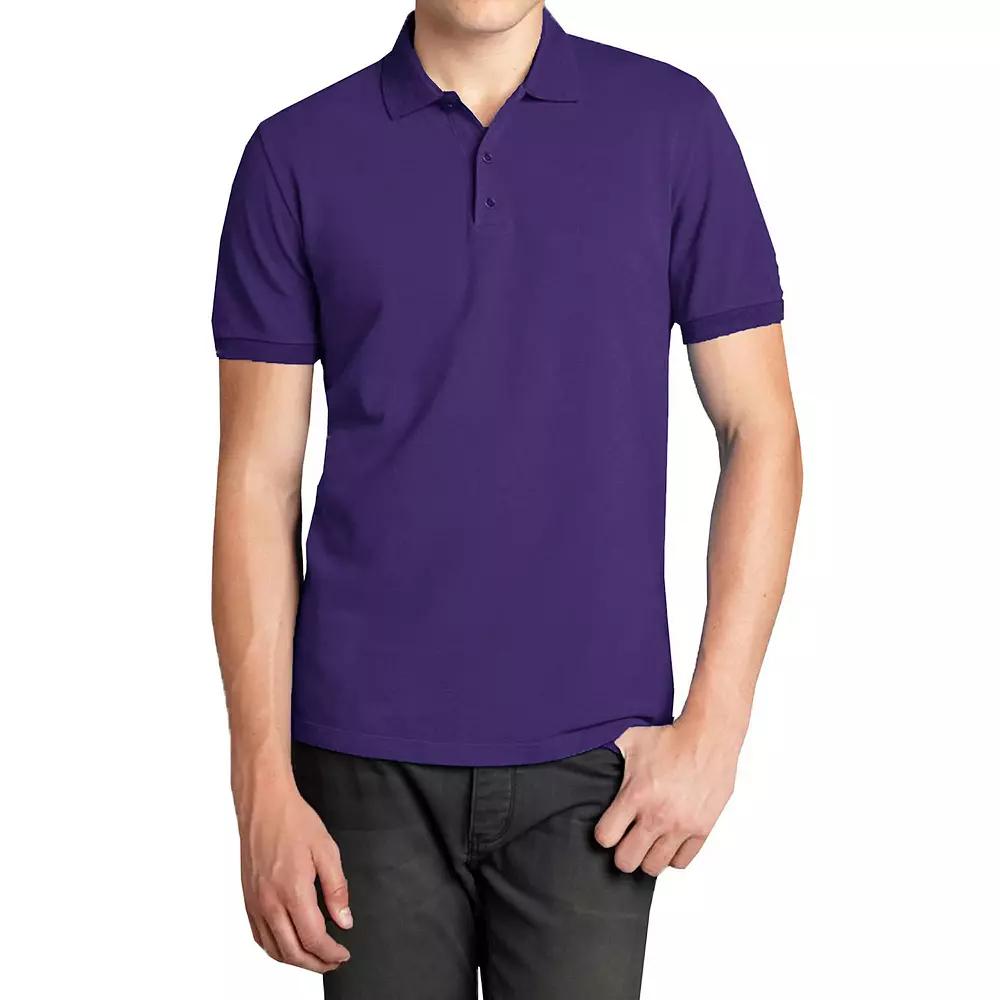 Men's Galaxy Short Sleeve Pique Polo, Size: XXL, Purple Product Image