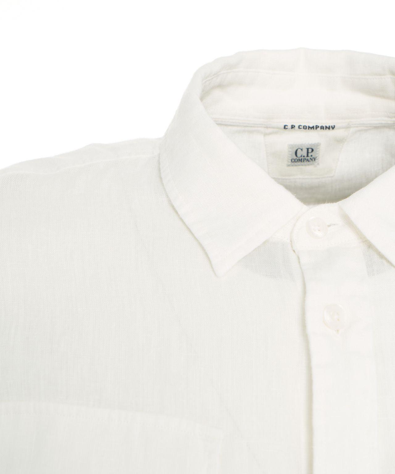 Linen shirt with logo Product Image