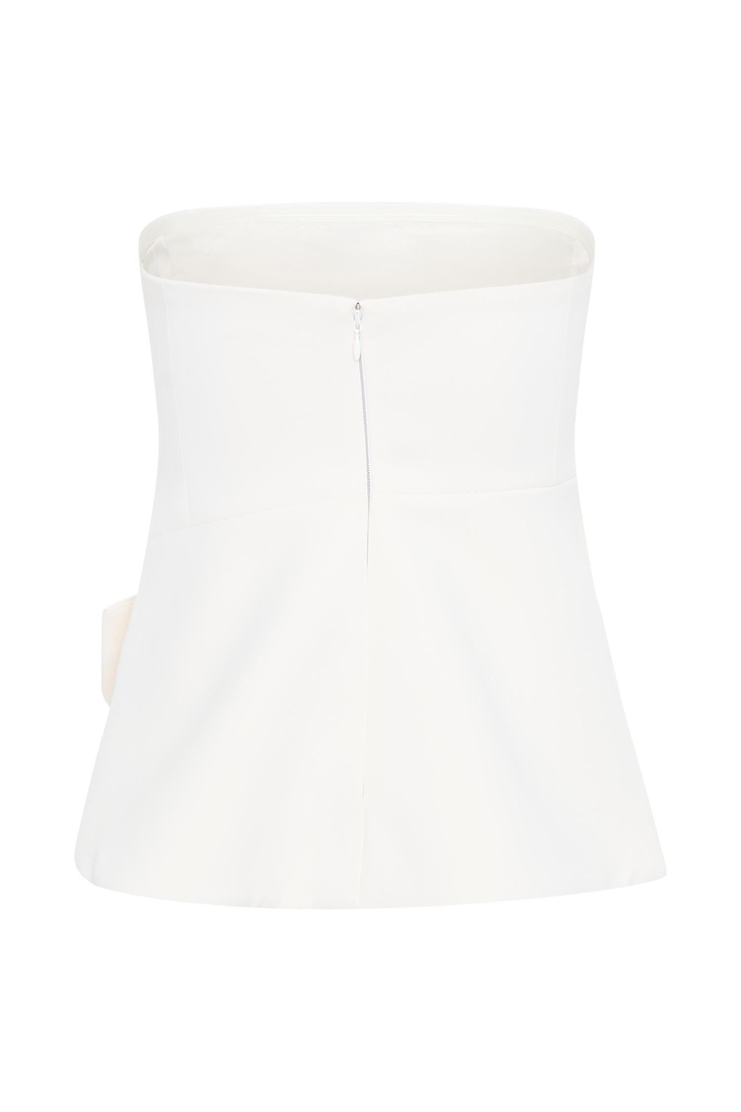 Faith Strapless Suiting Top - Ivory Product Image