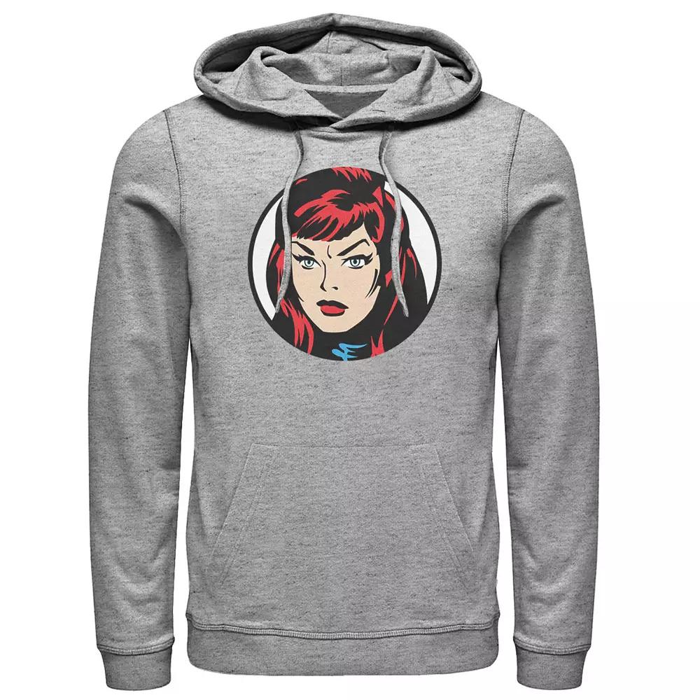 Men's Marvel Black Widow Big Face Hoodie,  Product Image