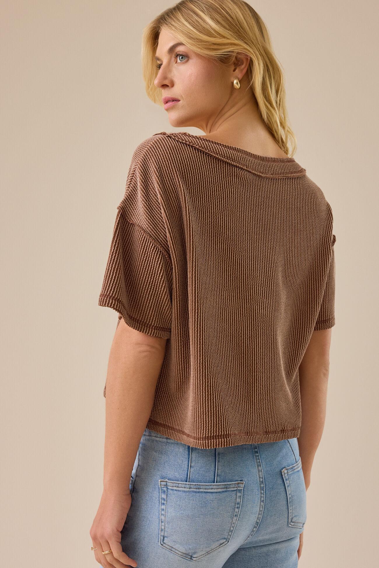 Ada Ribbed Boxy Tee Product Image
