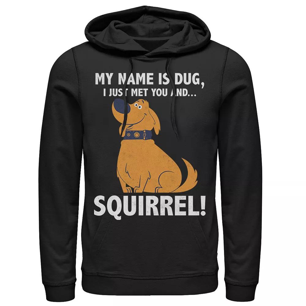 Disney / Pixar's UP Dug Men's Just Met and SQUIRREL! Hoodie,  Product Image