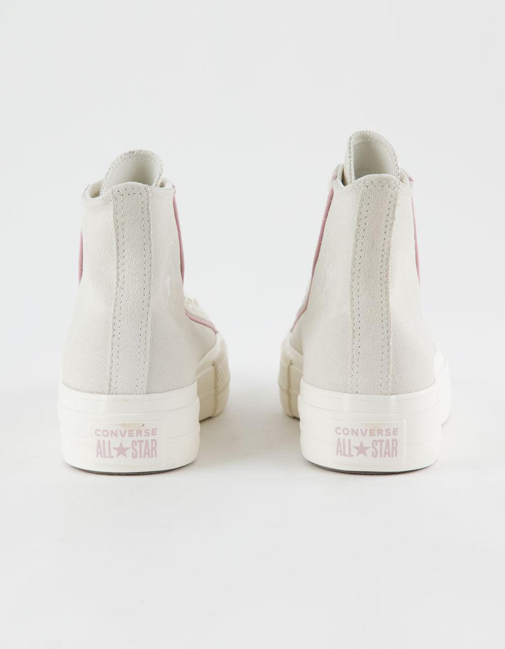 CONVERSE Chuck Taylor All Star Lift Platform Suede Womens High Top Shoes - LILAC Product Image