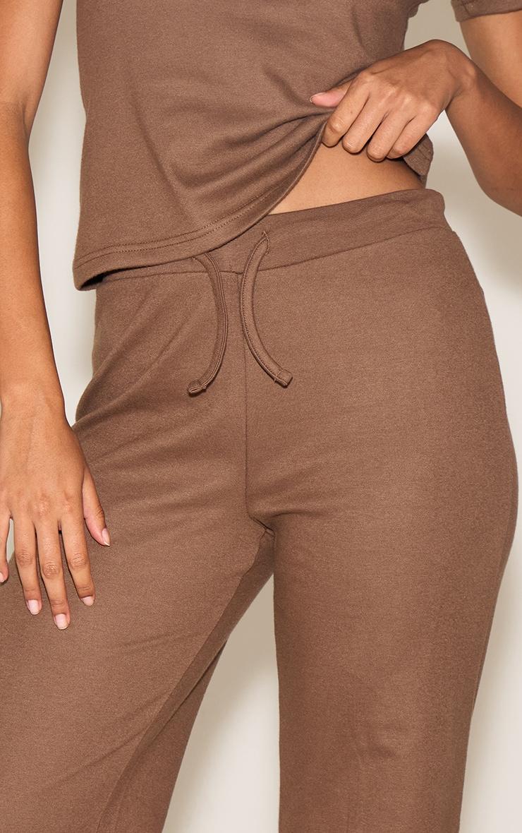 Mocha Low Rise Super Soft Skinny Flared Pants Product Image