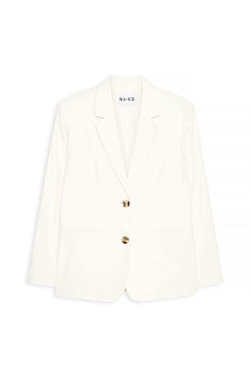 Regular Linen-Blend Blazer Product Image