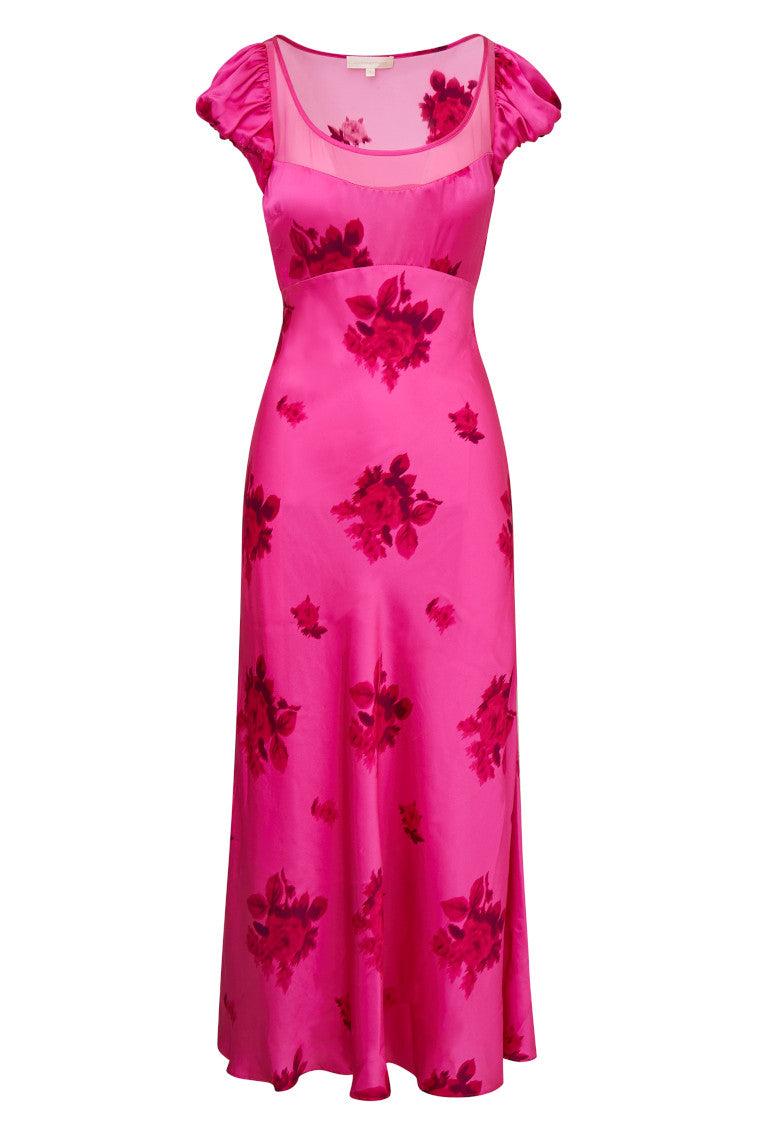 Joelette Floral Satin Maxi Dress Product Image