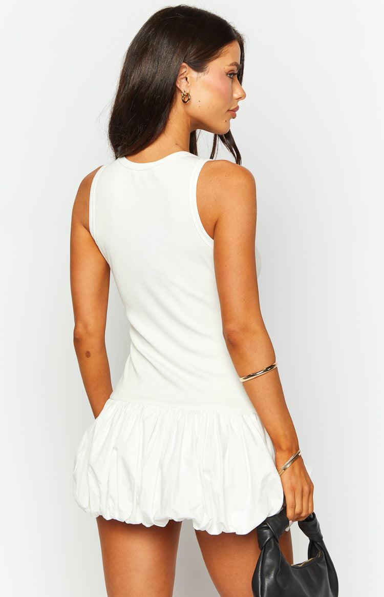 Stiles White Bubble Mini Dress Product Image