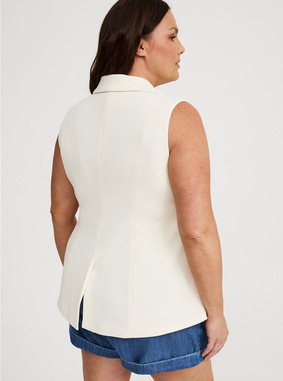 Textured Crepe Tailored Vest Product Image