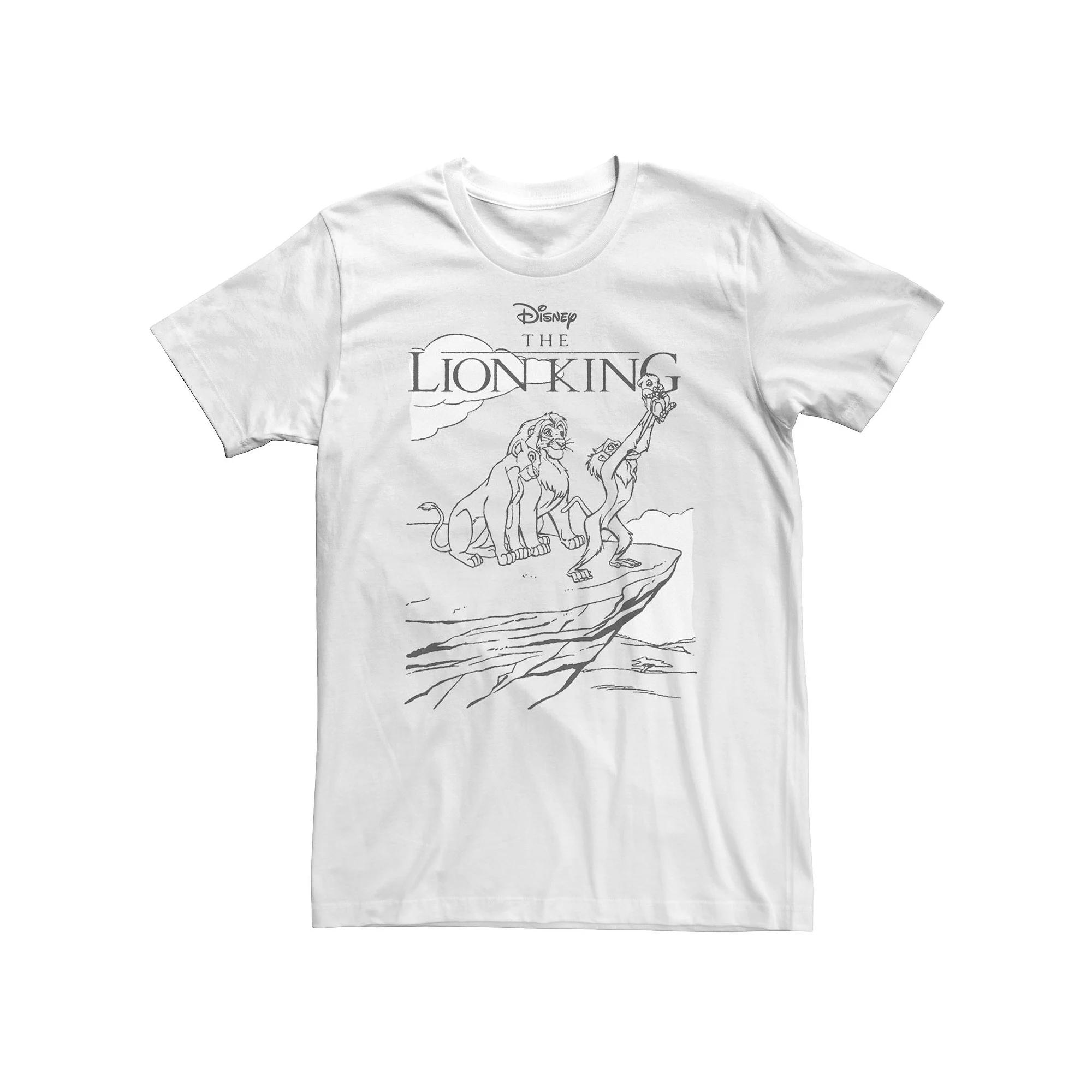 Big & Tall Disney The Lion King Pride Rock Line Art Tee, Men's,  Product Image
