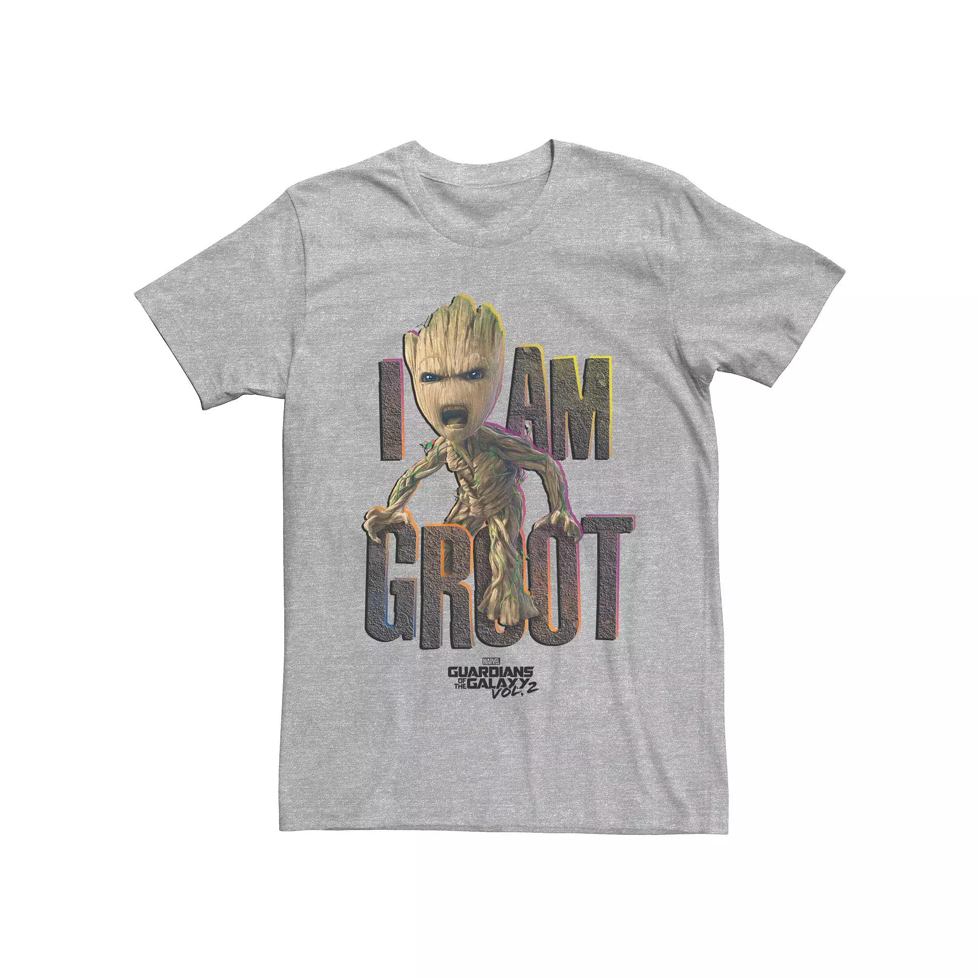 Men's Marvel Guardians Of The Galaxy 2 Groot Yell Colorful Poster Tee,  Product Image