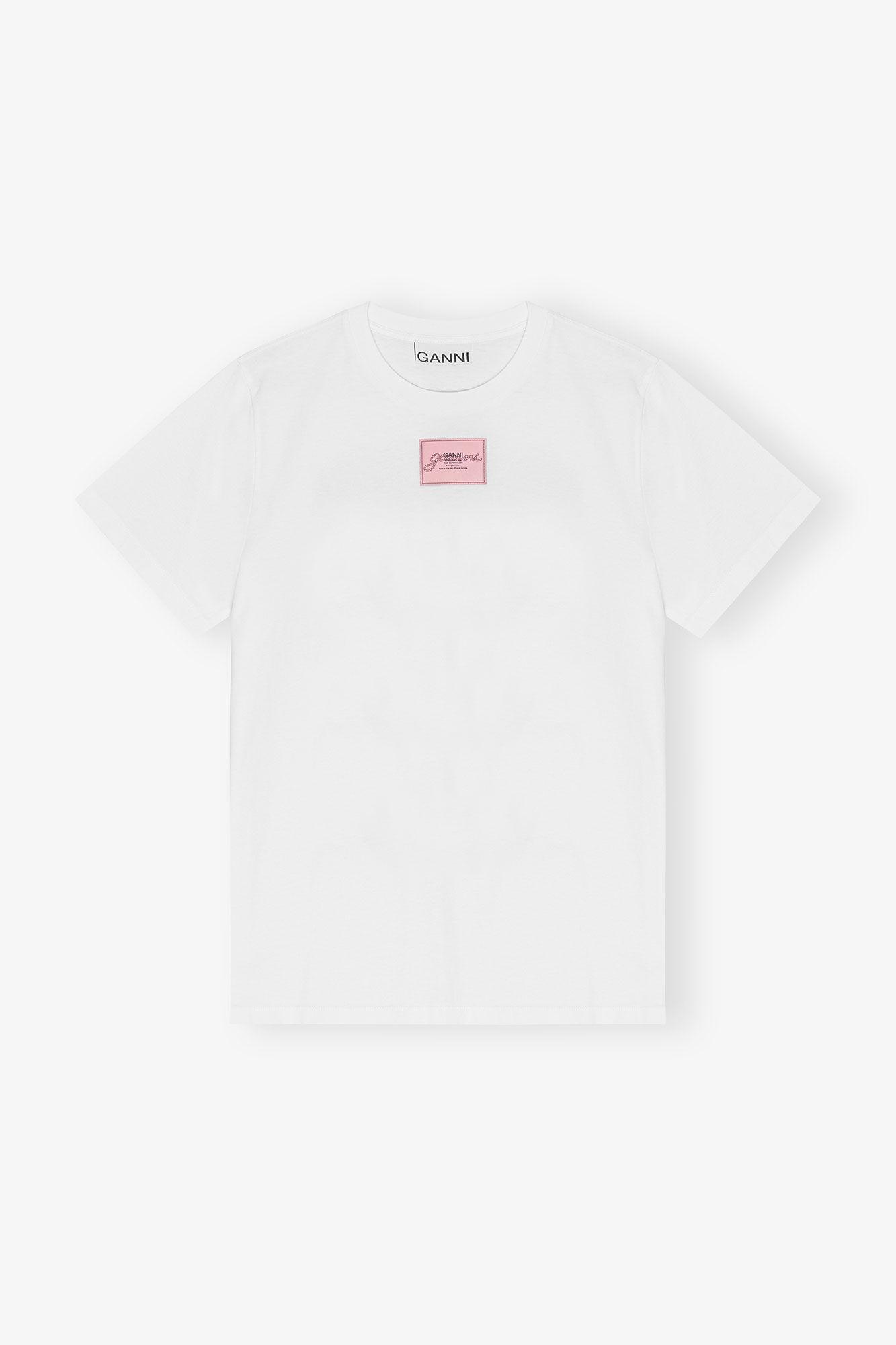 White Basic Jersey Relaxed T-shirt Product Image