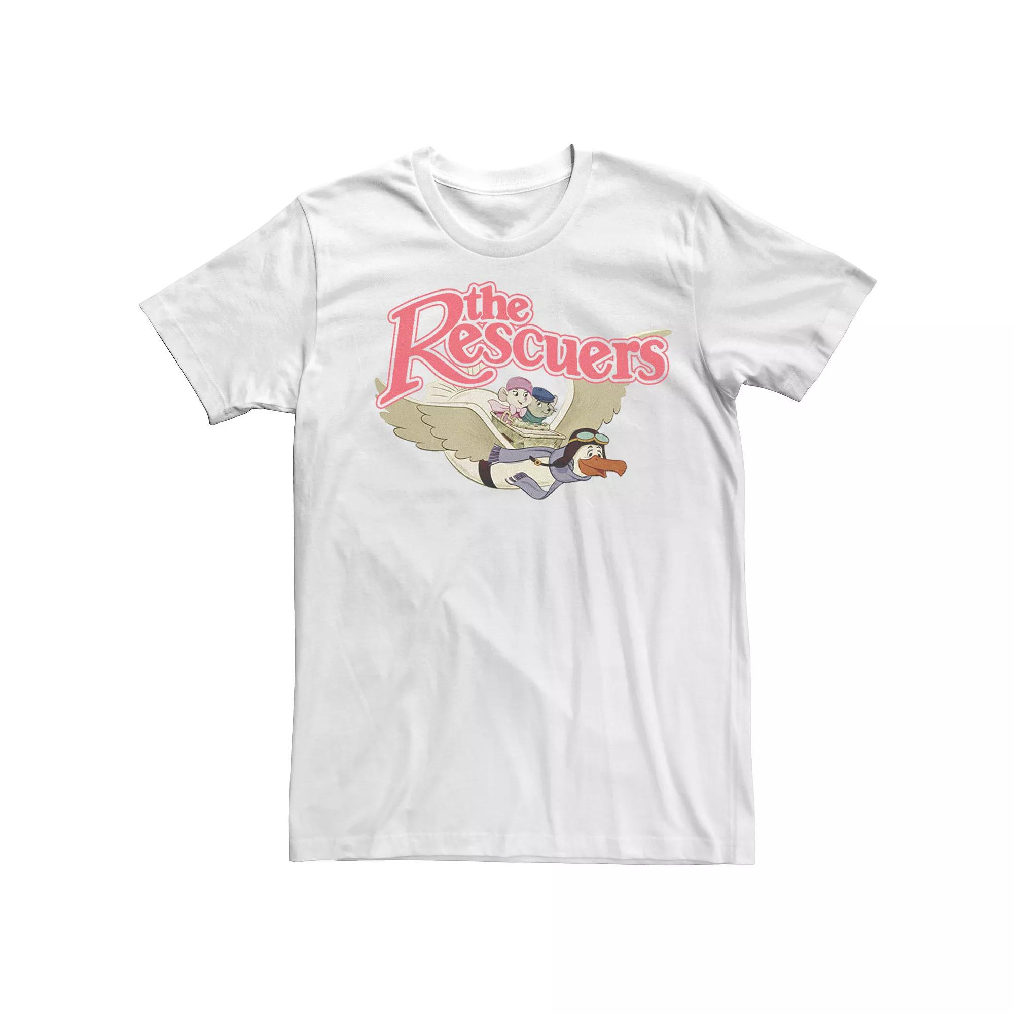 Big & Tall Disney The Rescuers Flying Distressed Classic Logo Tee, Men's,  Product Image