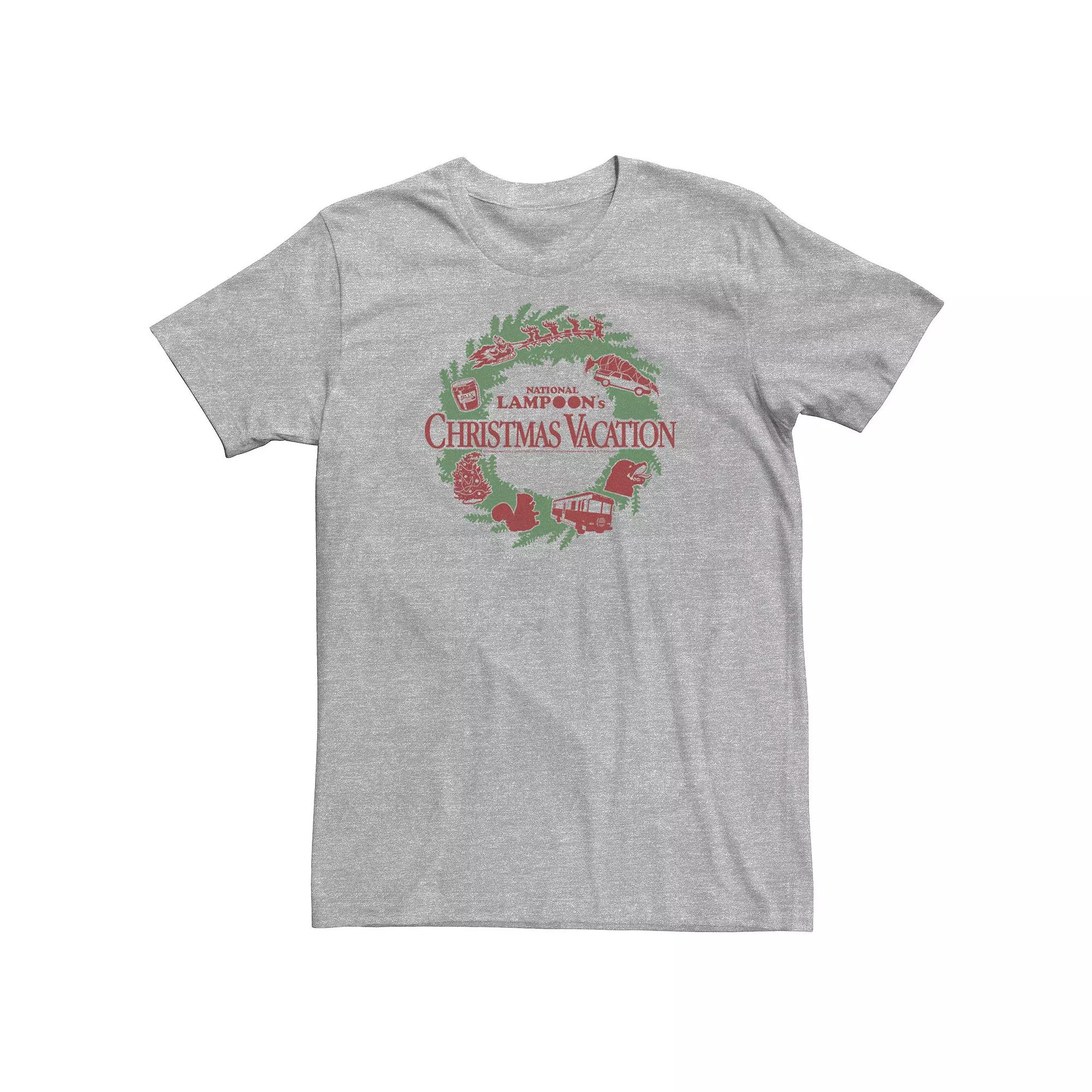 Big & Tall National Lampoon's Christmas Vacation Holiday Wreath Poster Tee, Men's,  Product Image