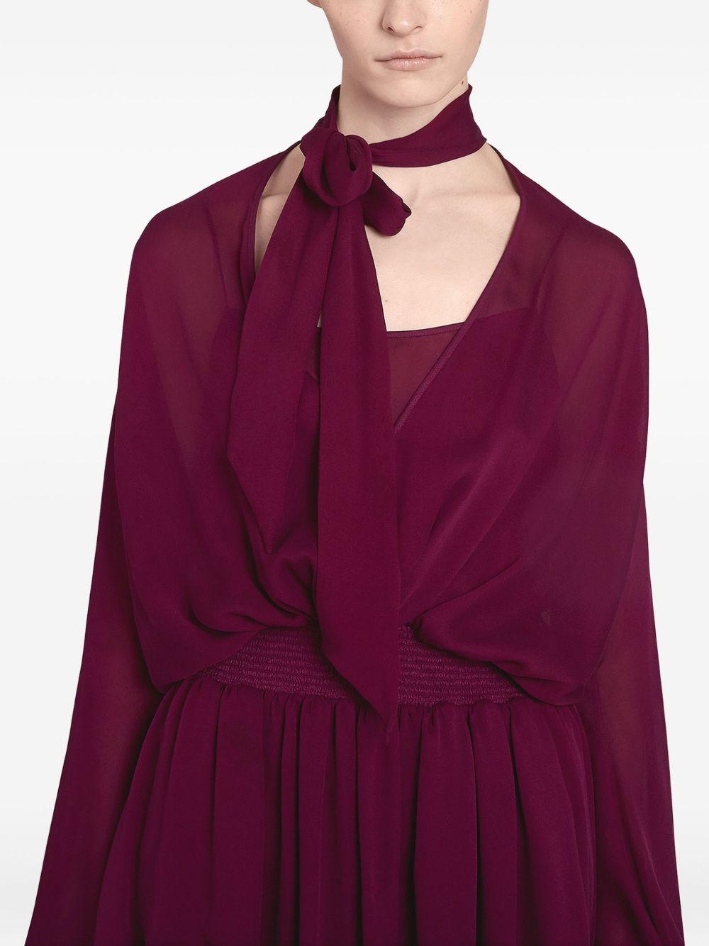 tie-neck silk maxi dress Product Image