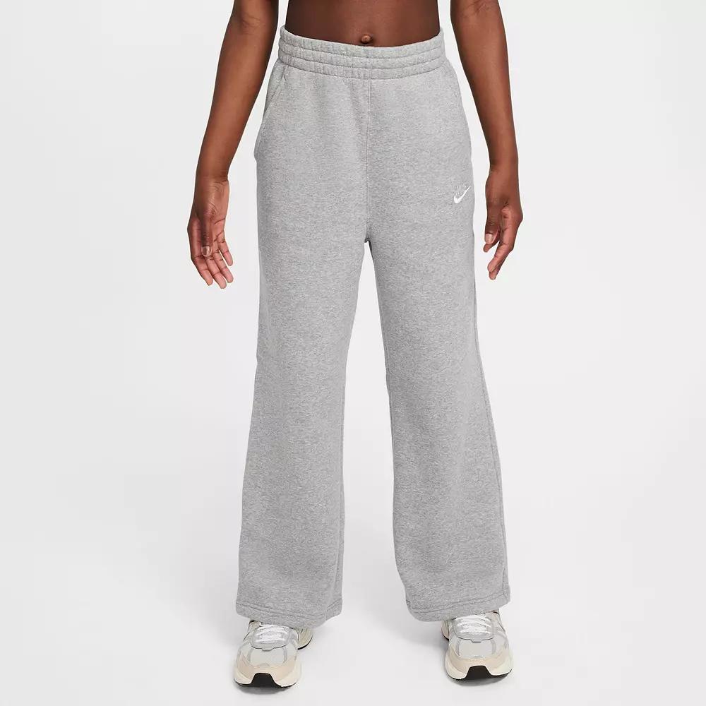 Unisex Nike Sportswear Club Fleece Girls Wide-Leg Pants | FZ6774-063 Product Image