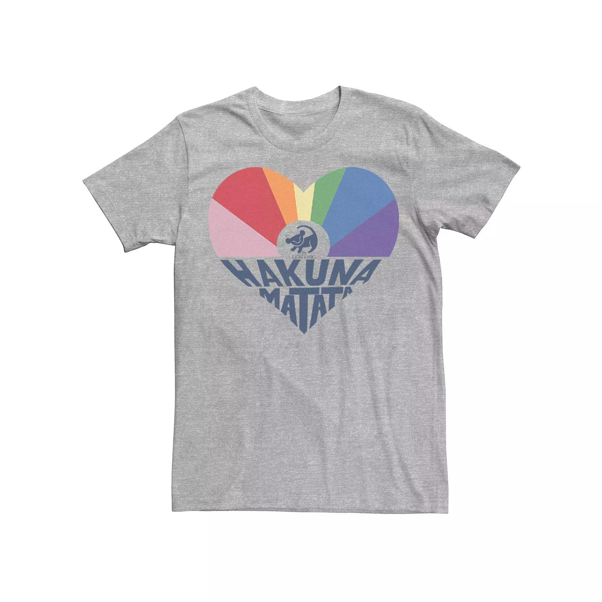 Disney's The Lion King Simba Men's Hakuna Matata Heart Tee, Size: Large, Athletic Grey Product Image